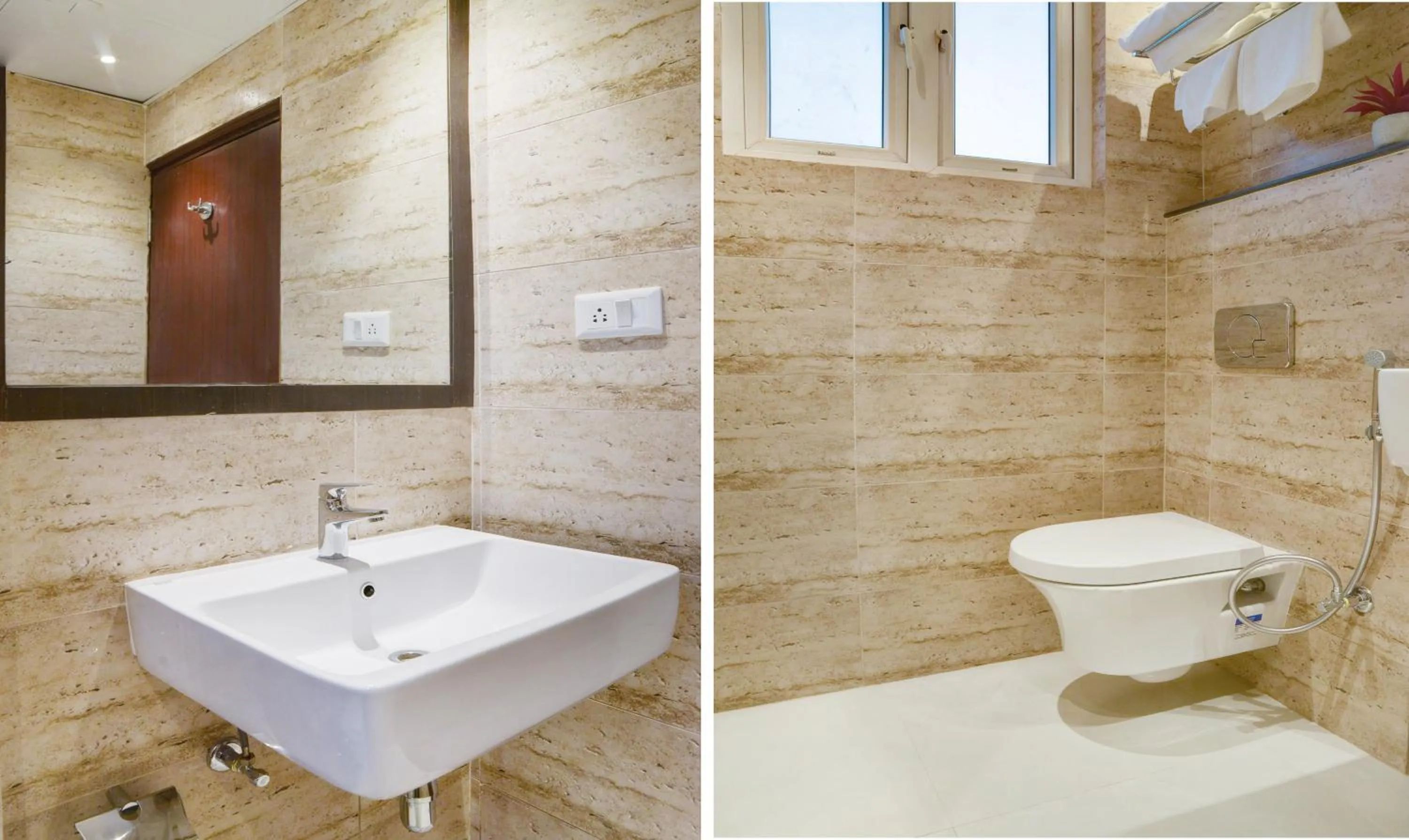 Bathroom in Treebo Premium The Crystal, Chinar Park