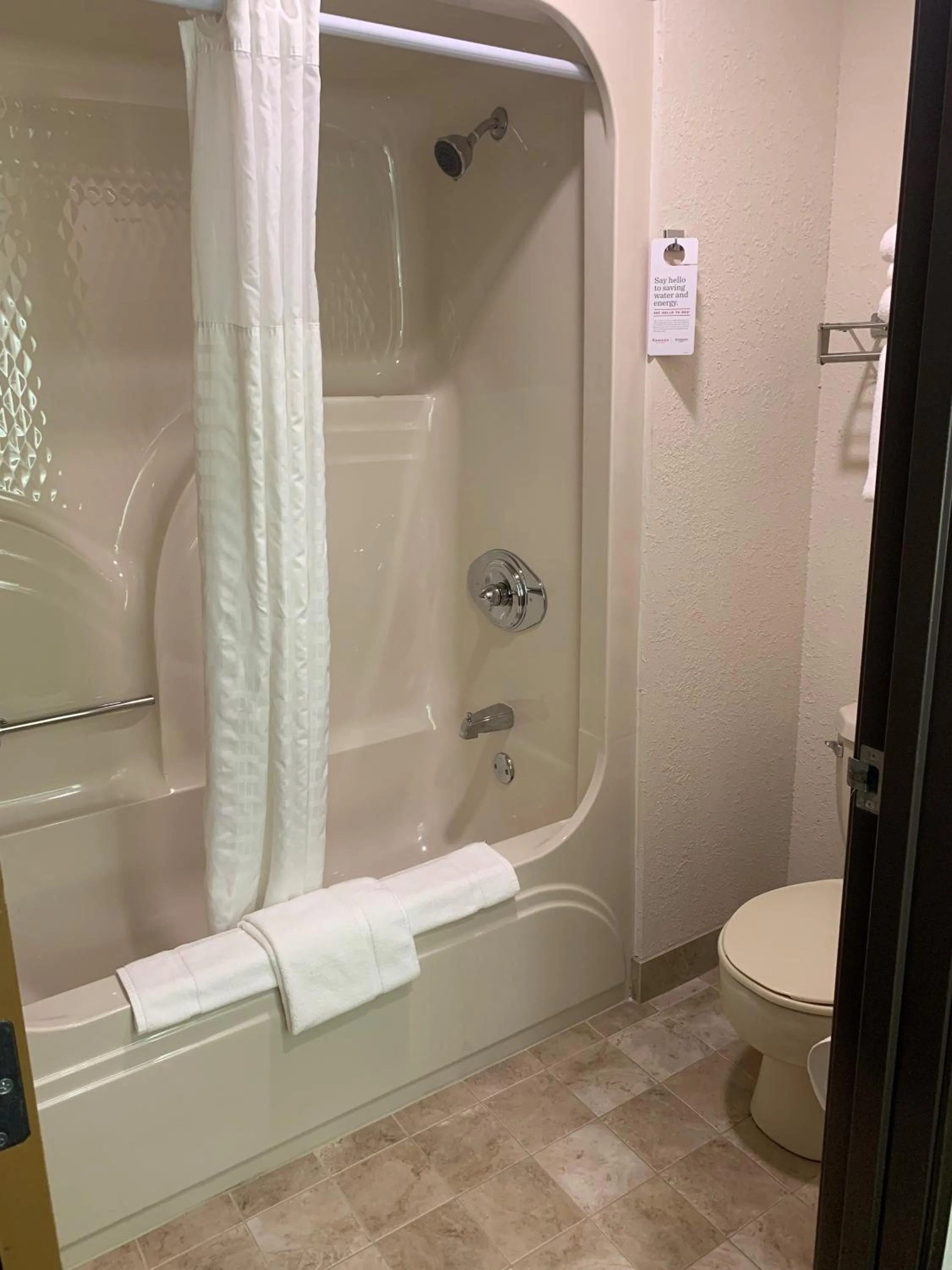 Bathroom in Ramada by Wyndham Hancock Waterfront