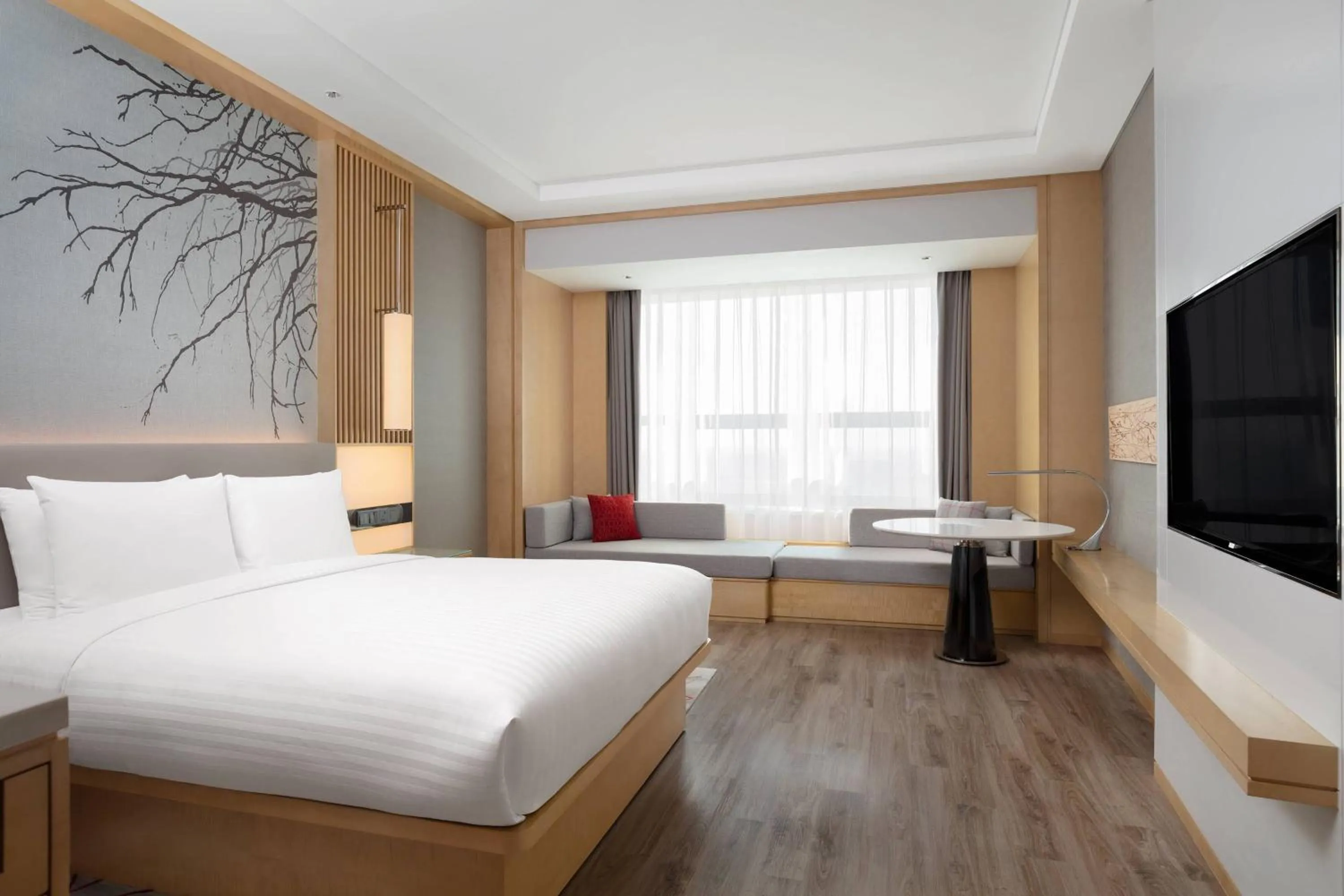 Photo of the whole room, Bed in Courtyard by Marriott Shanghai Songjiang