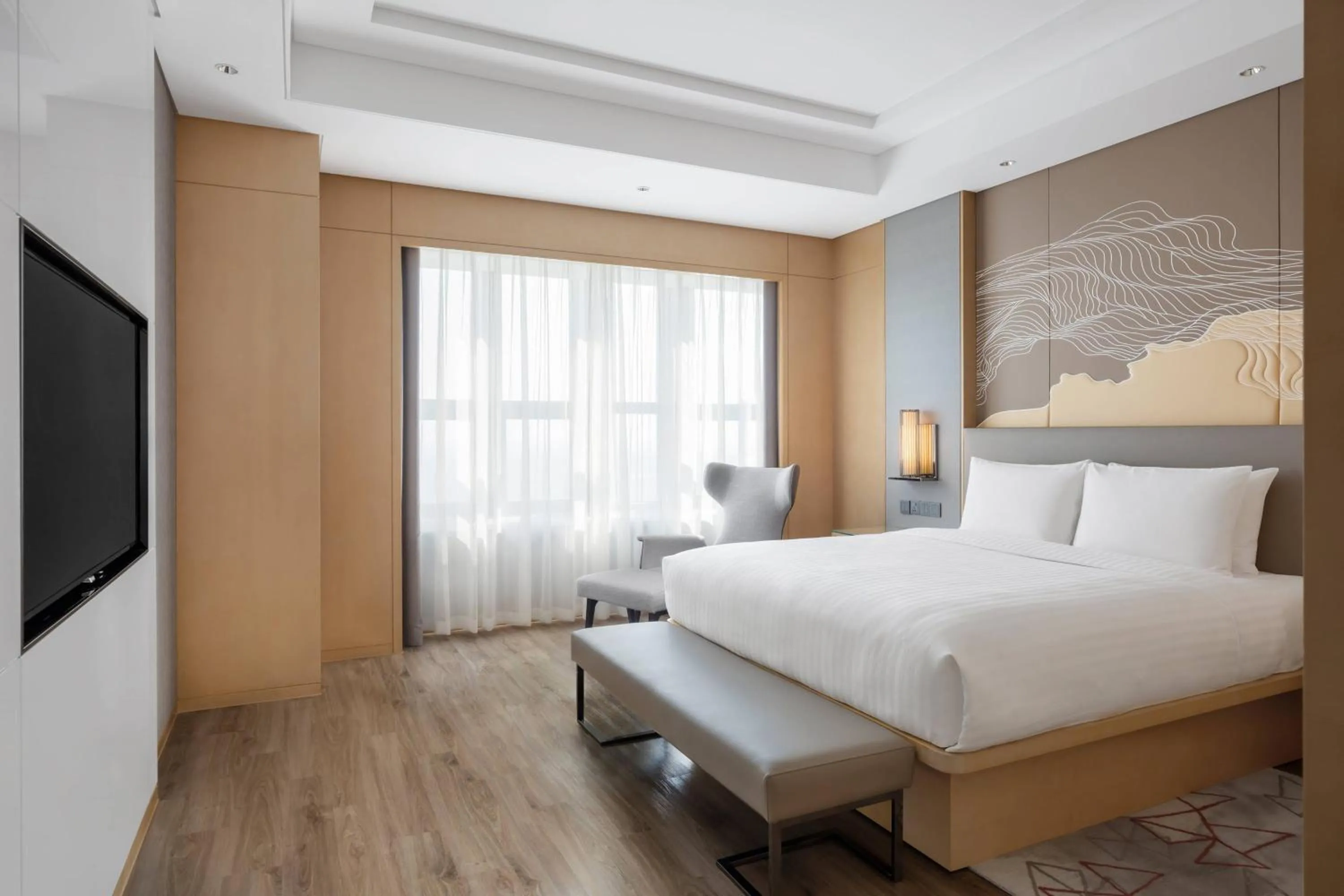 Bedroom, Bed in Courtyard by Marriott Shanghai Songjiang