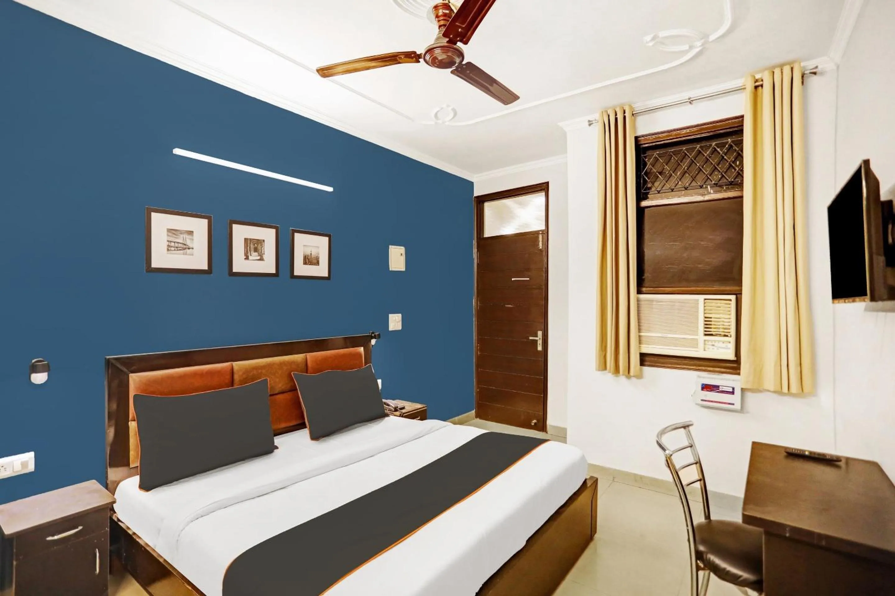 Bedroom, Bed in Collection O Agniv Residency Near Saket Metro