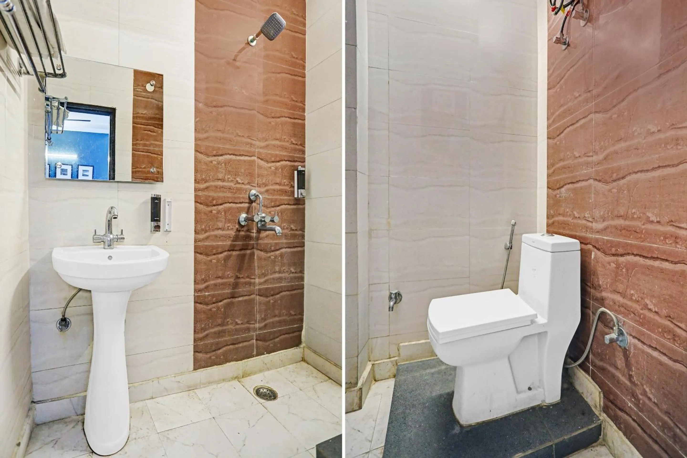 Bathroom in Collection O Agniv Residency Near Saket Metro