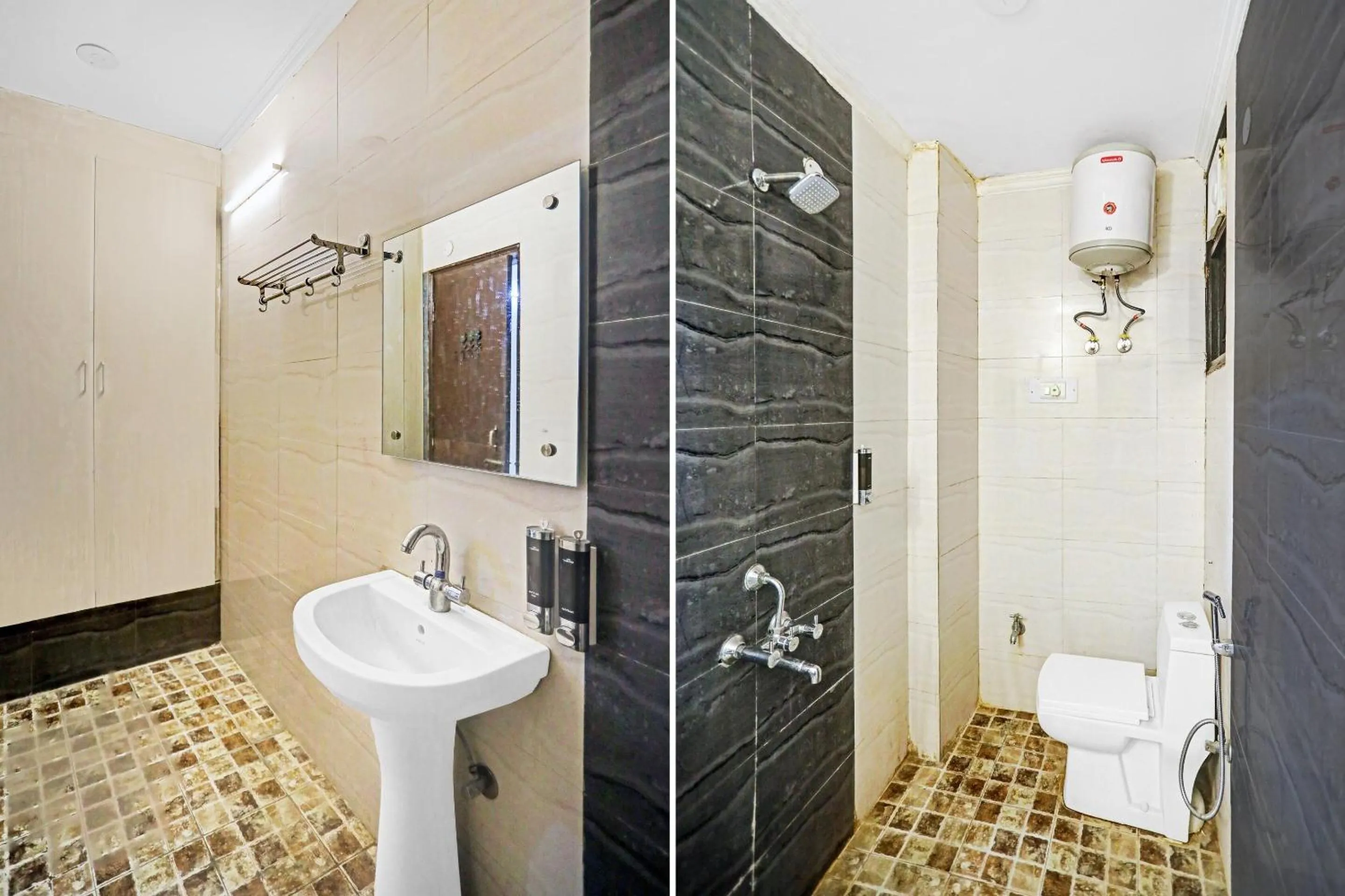 Bathroom in Collection O Agniv Residency Near Saket Metro