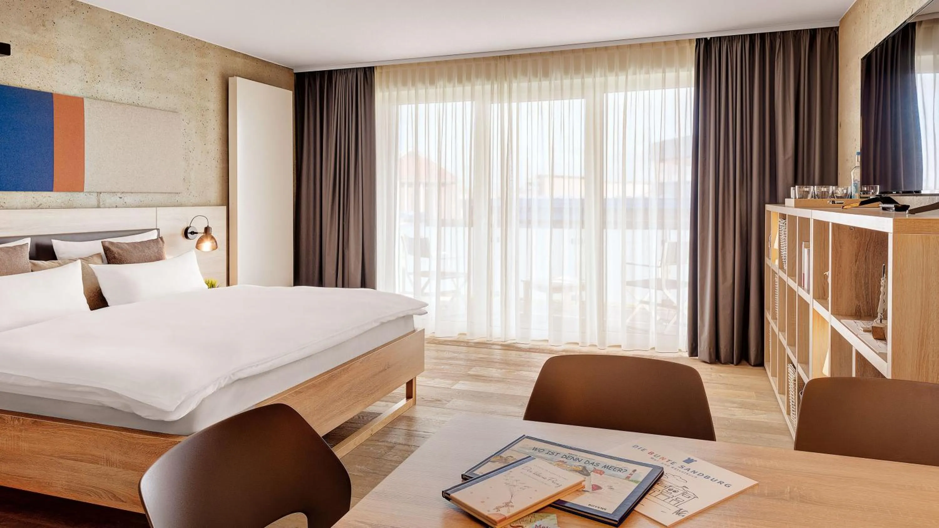 Living room, Bed in Die Sandburg