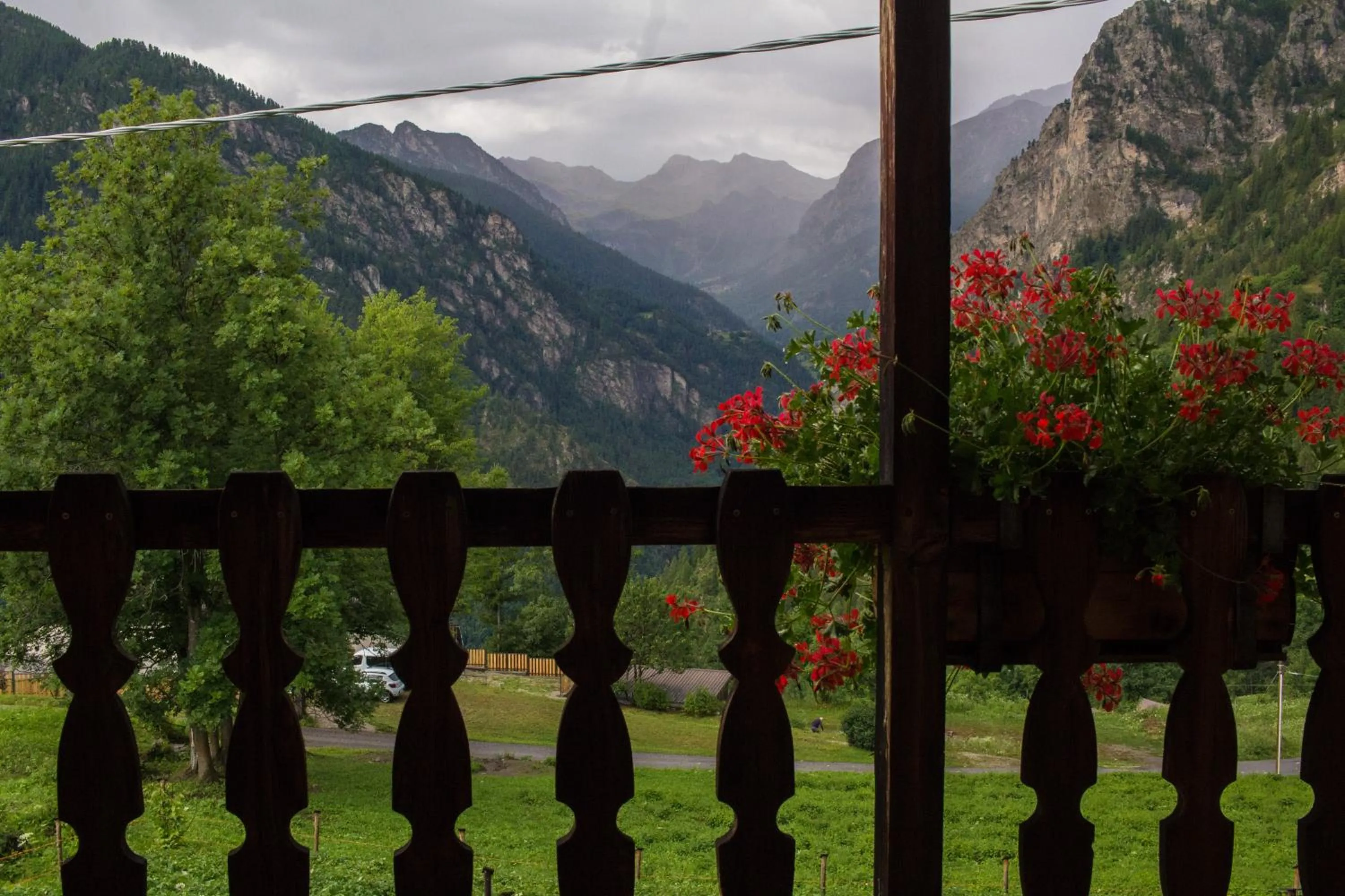 Balcony/Terrace in Agri-b&b Lou Col