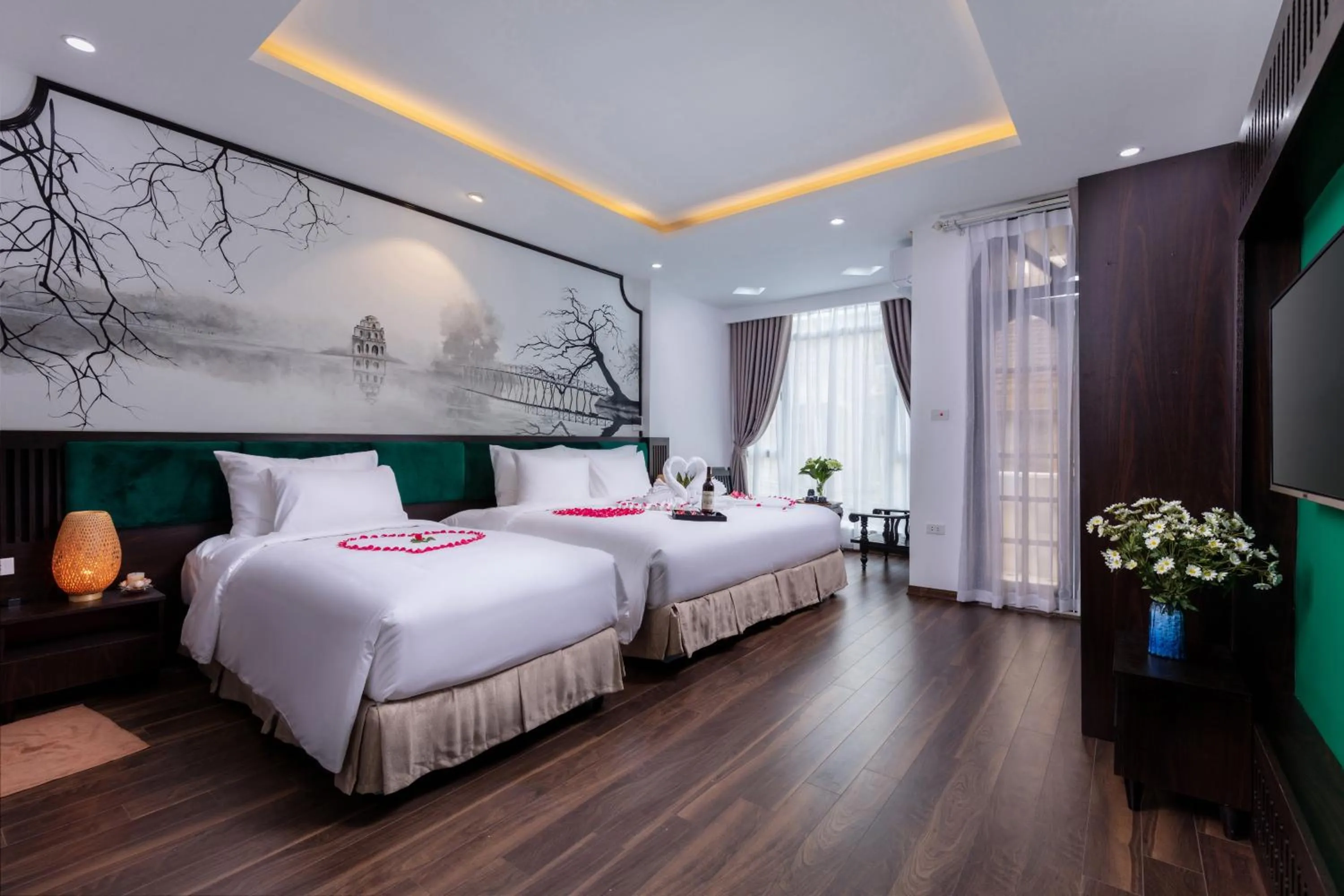 Bed in Hanoi Center Silk Lullaby Hotel and Travel