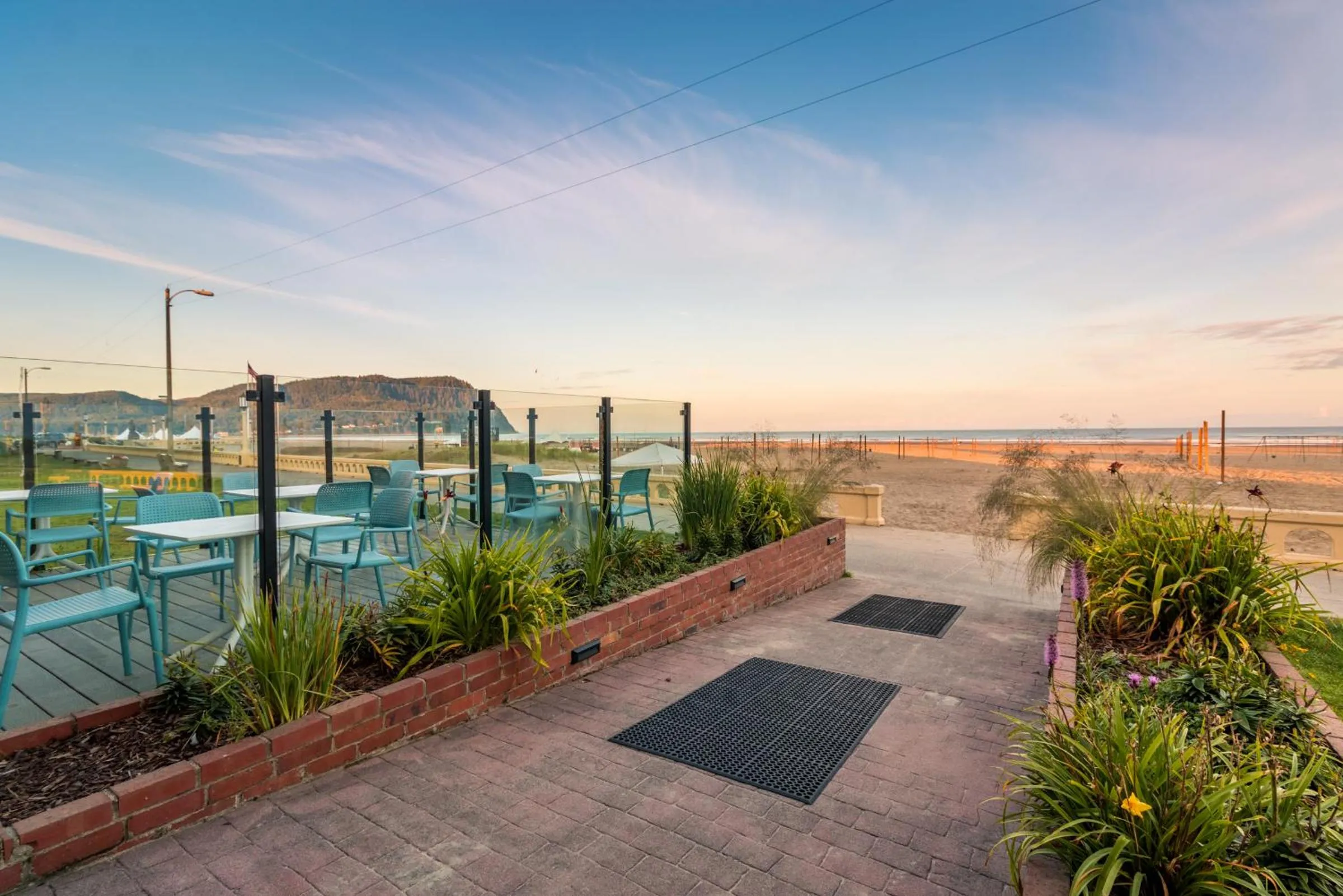 Sunset in Seashore Inn on the Beach Seaside