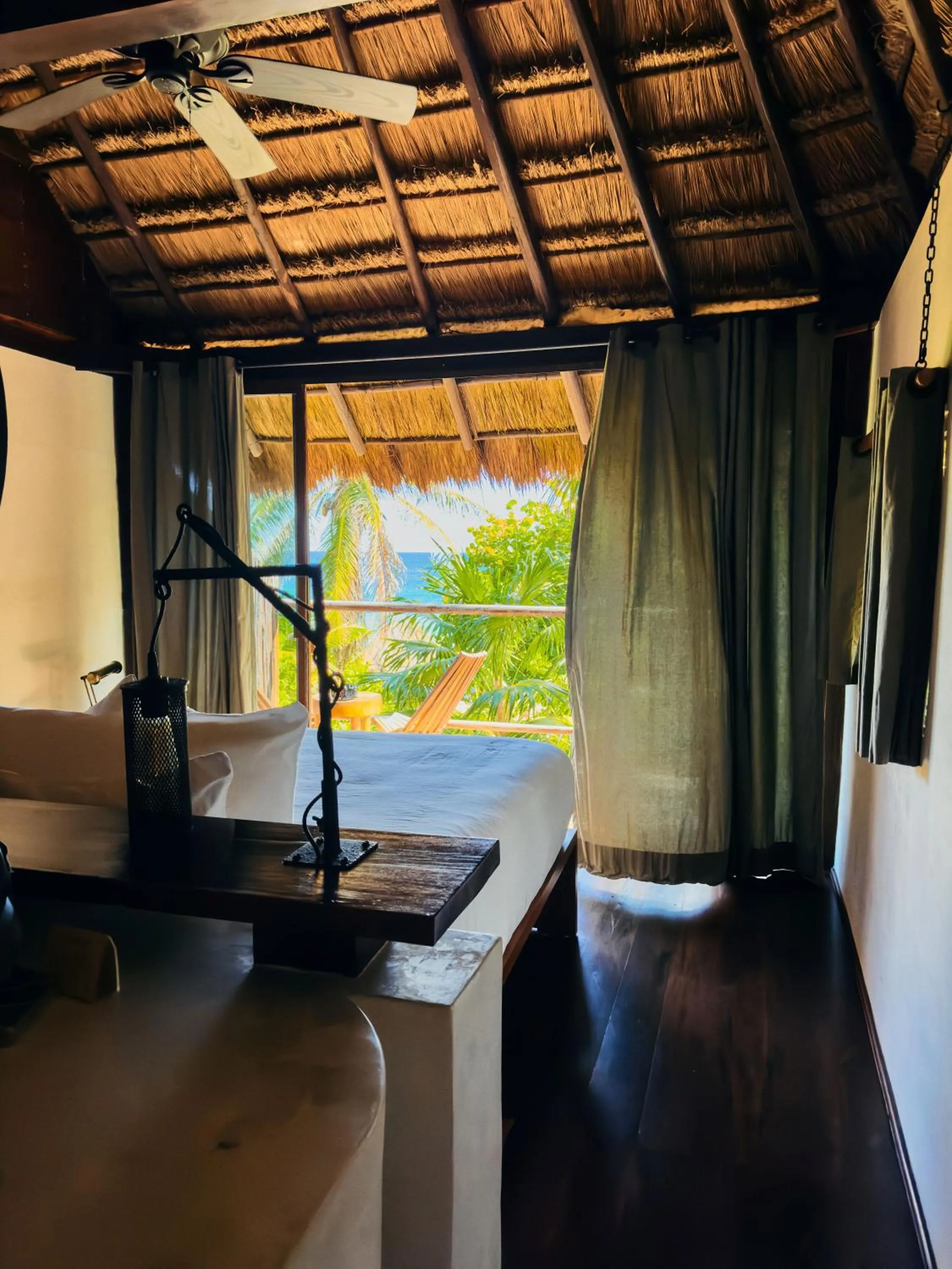 Bedroom in Libelula Tulum Beachfront Hotel