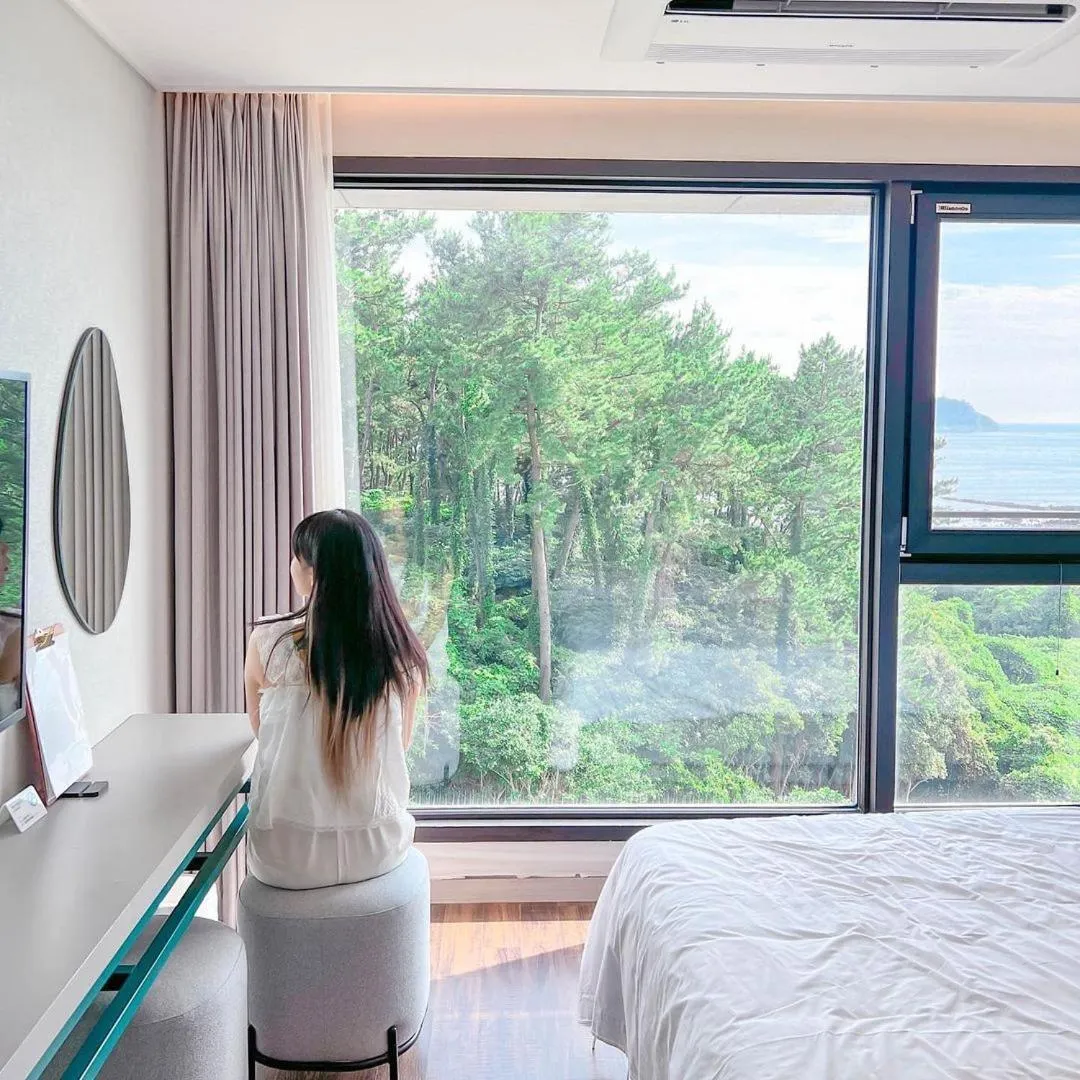 Bed in Hotel Seogwipean