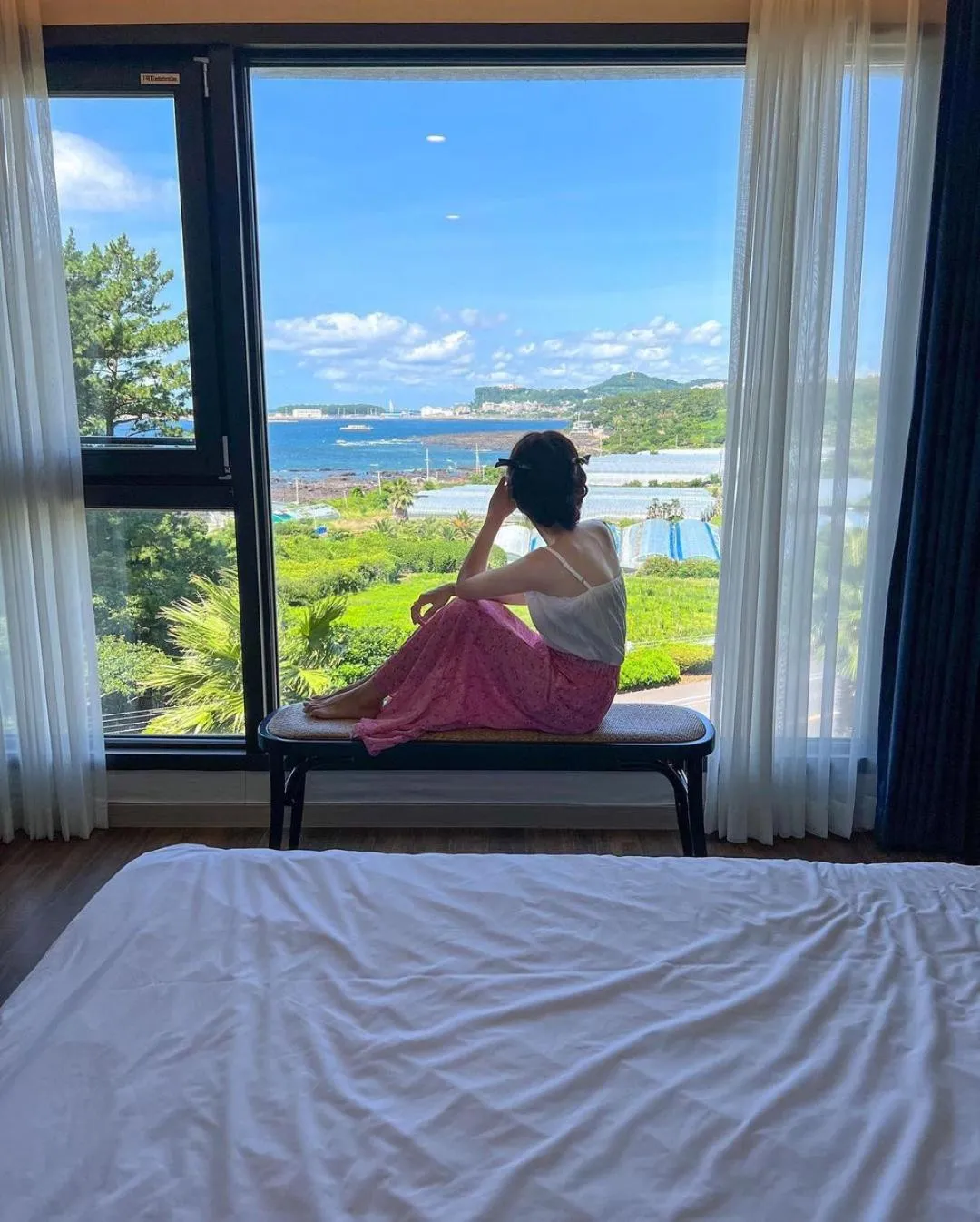 Bed in Hotel Seogwipean