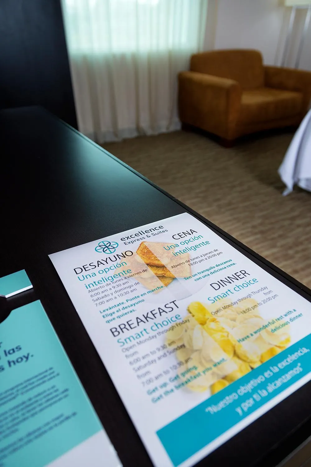 Text overlay in Excellence Express & Suites