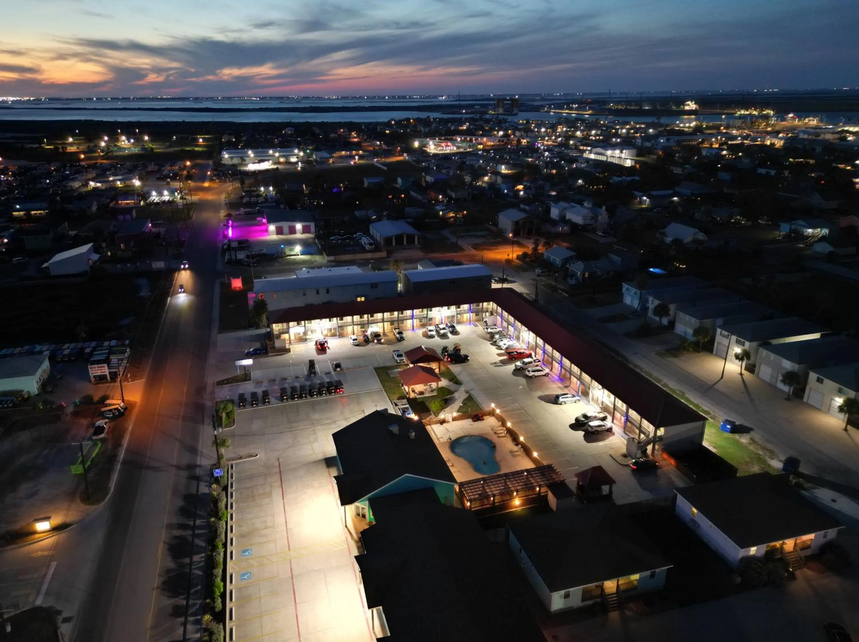 Property building in Ocean's Edge Hotel, Port Aransas,TX