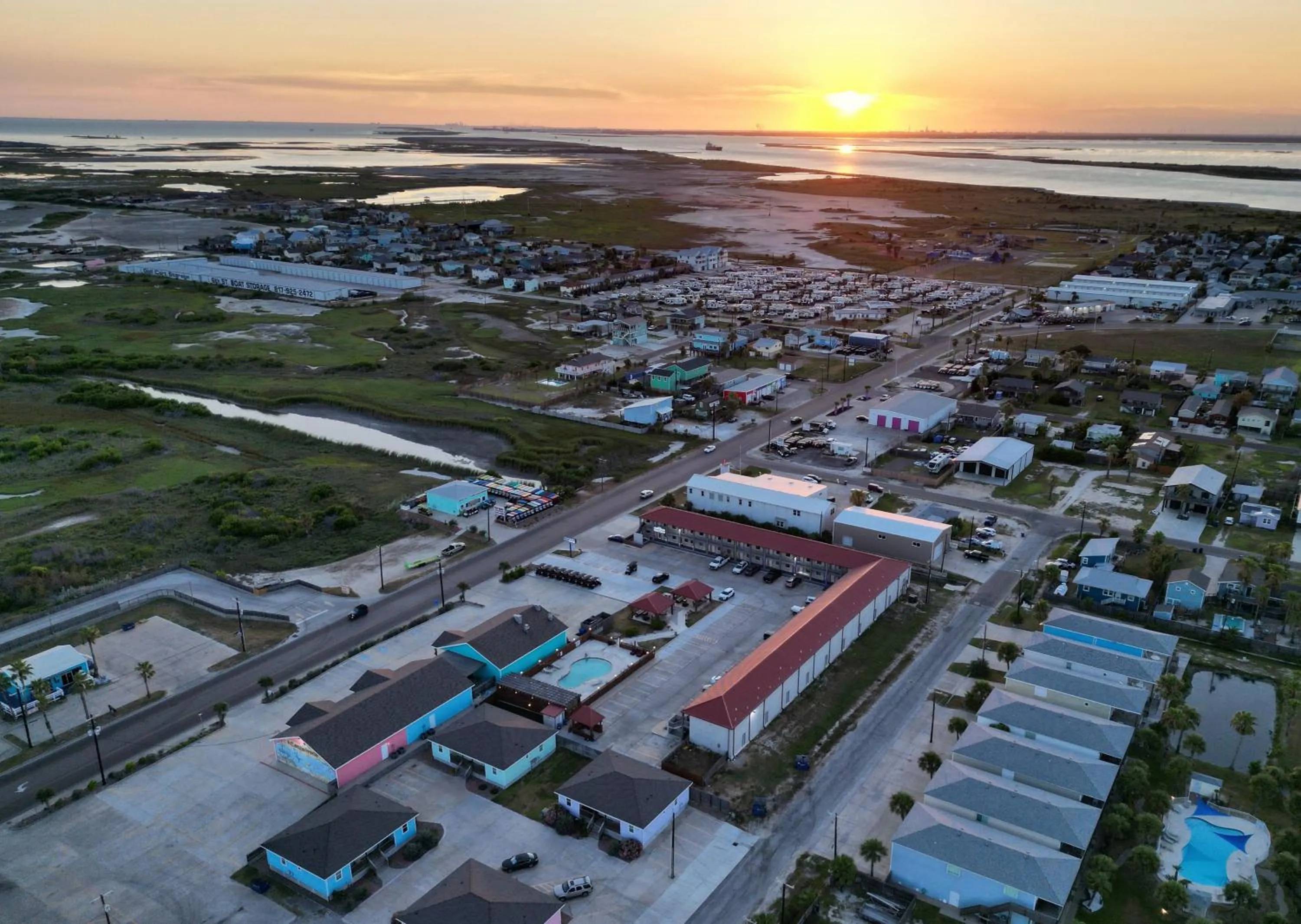 Property building in Ocean's Edge Hotel, Port Aransas,TX