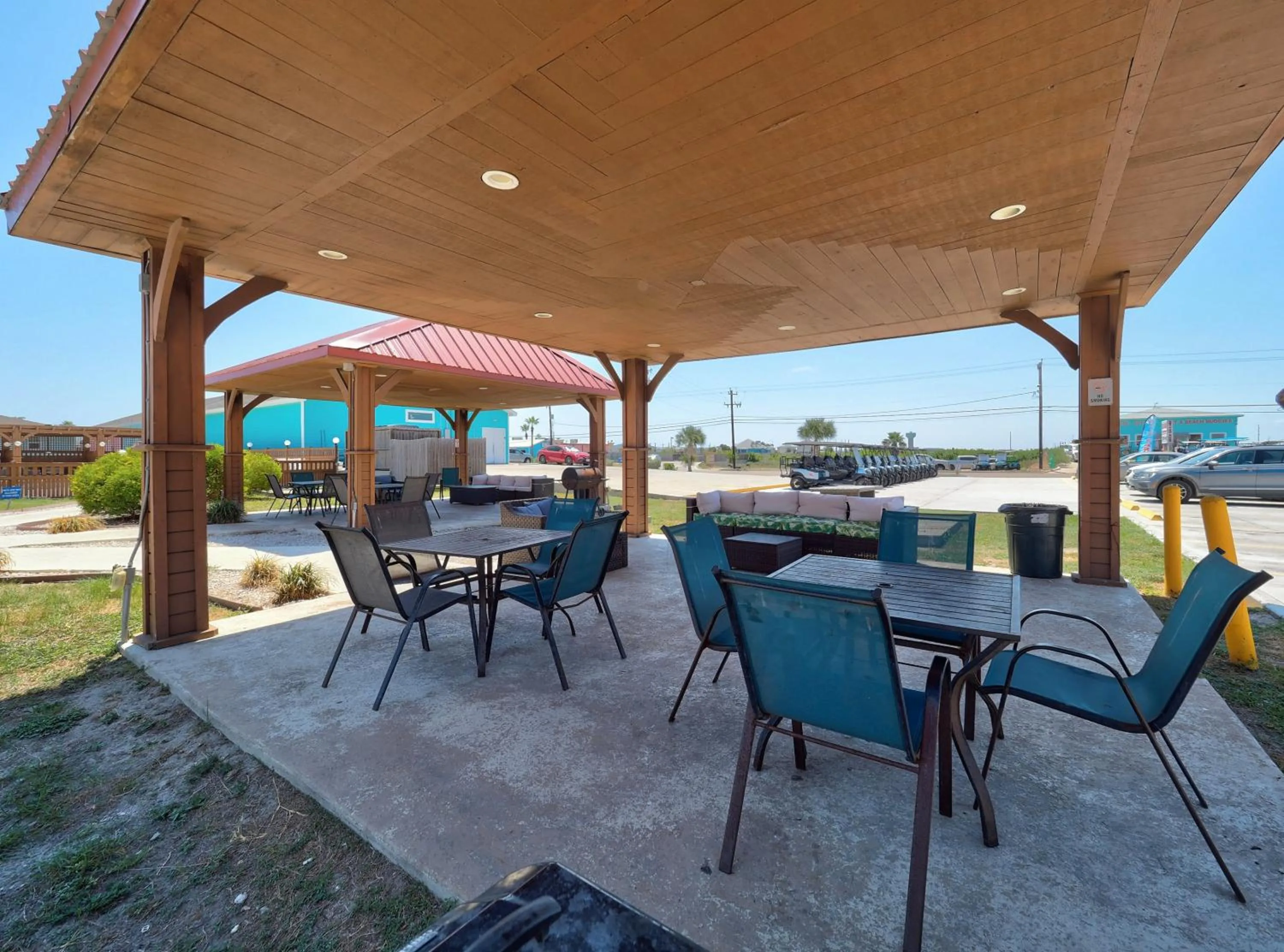 Seating area in Ocean's Edge Hotel, Port Aransas,TX