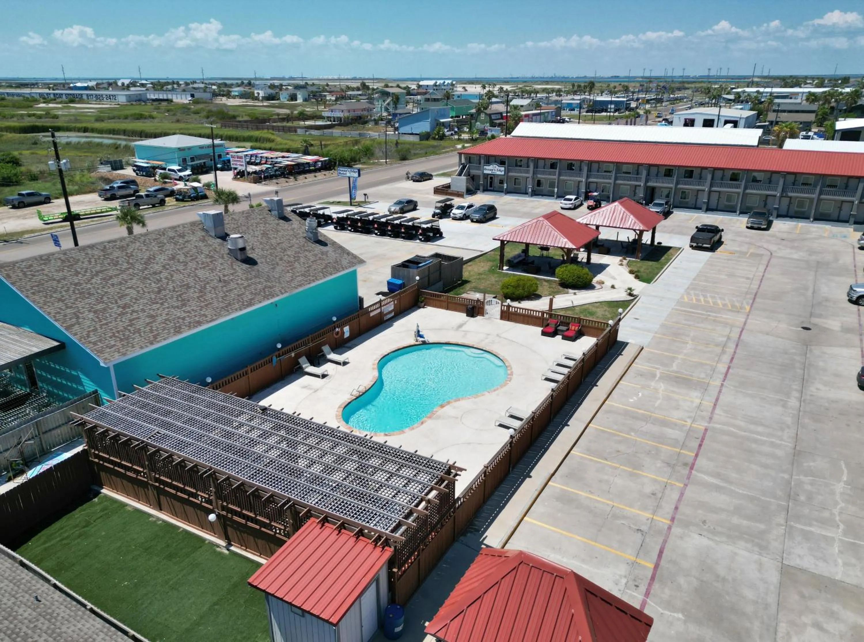 Property building in Ocean's Edge Hotel, Port Aransas,TX
