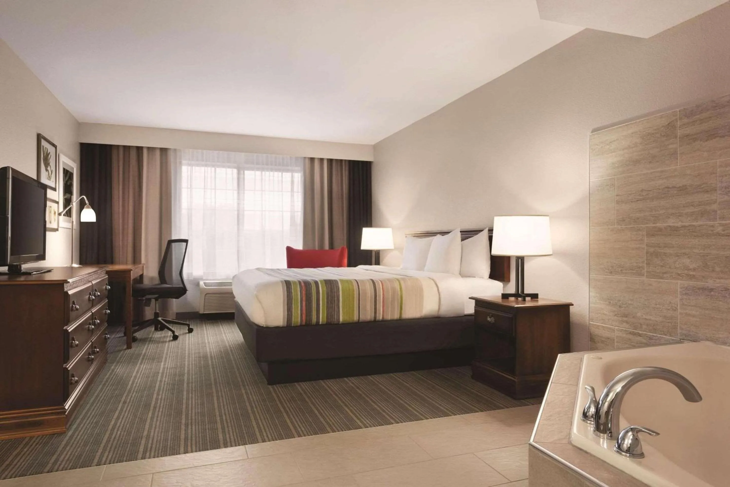 Bedroom, Bed in Country Inn & Suites by Radisson, Michigan City, IN