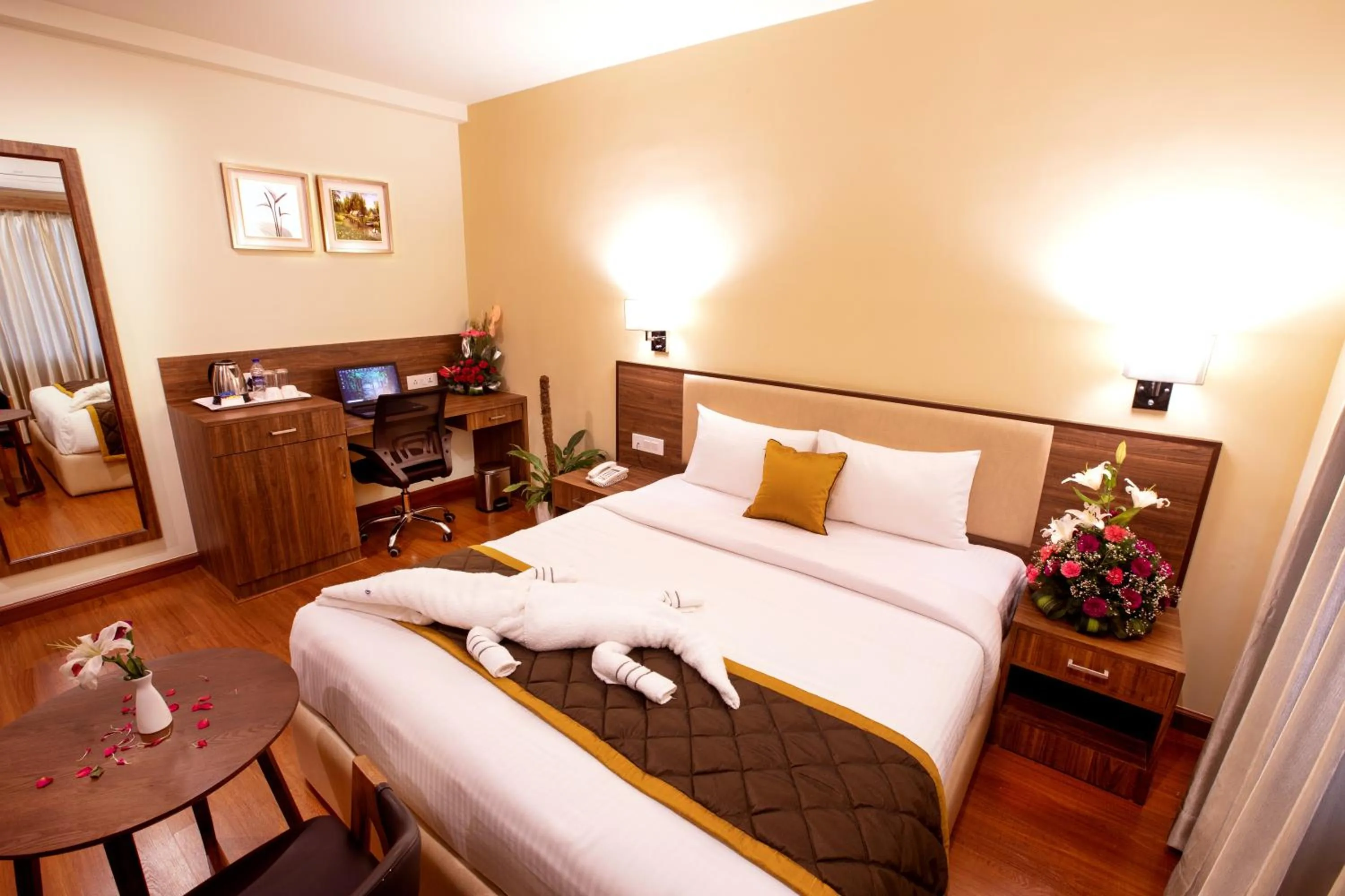 Bedroom, Bed in Hotel RK Gardenia