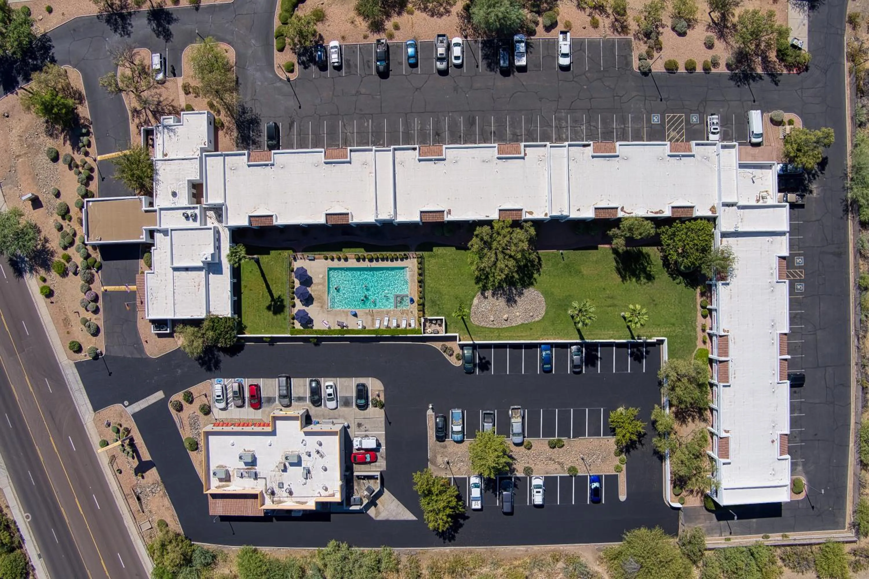 Bird's eye view in Los Viajeros Inn