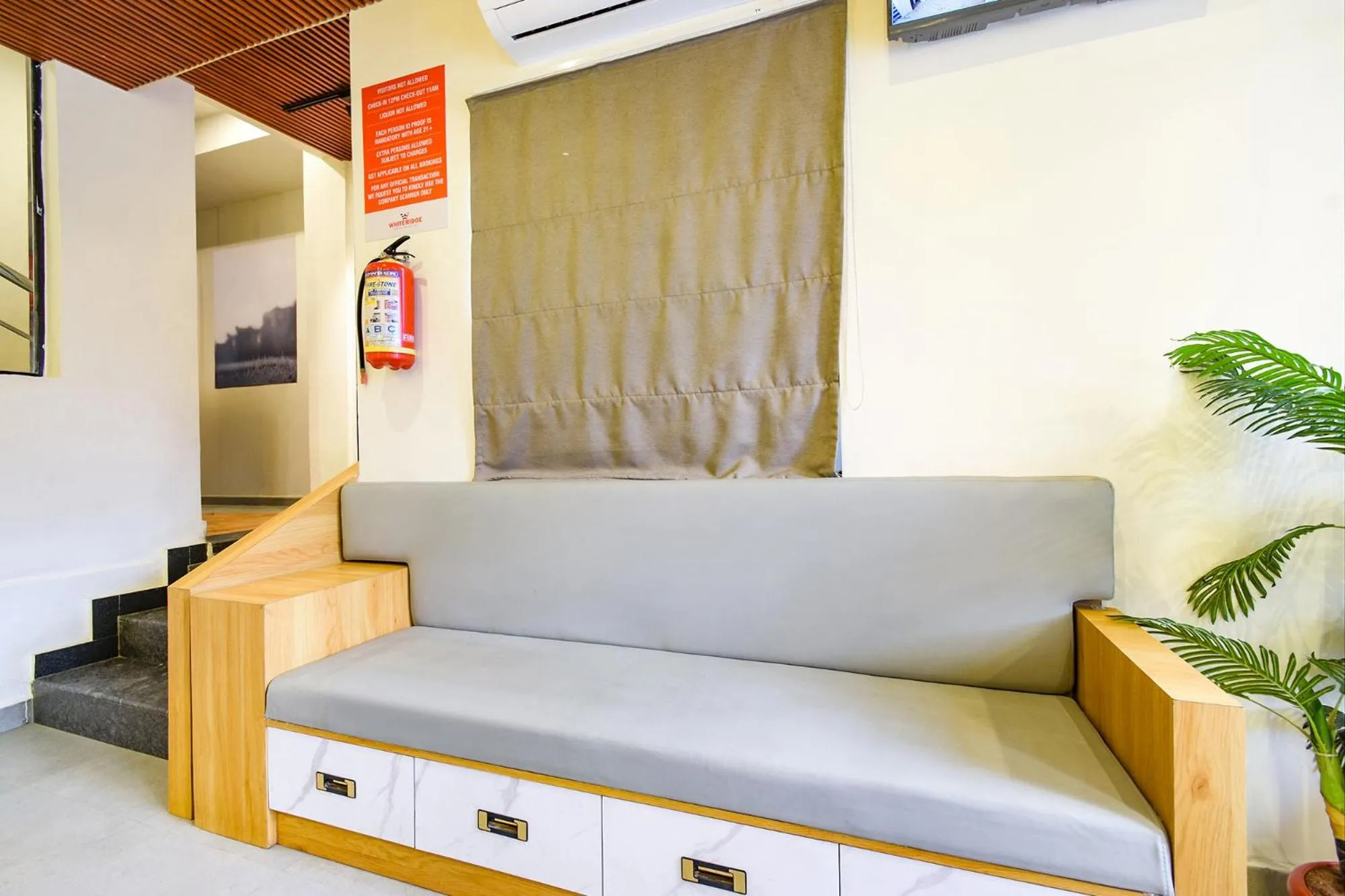 Seating area in FabHotel White Ridge-SIa Life Hospital, Kondapur
