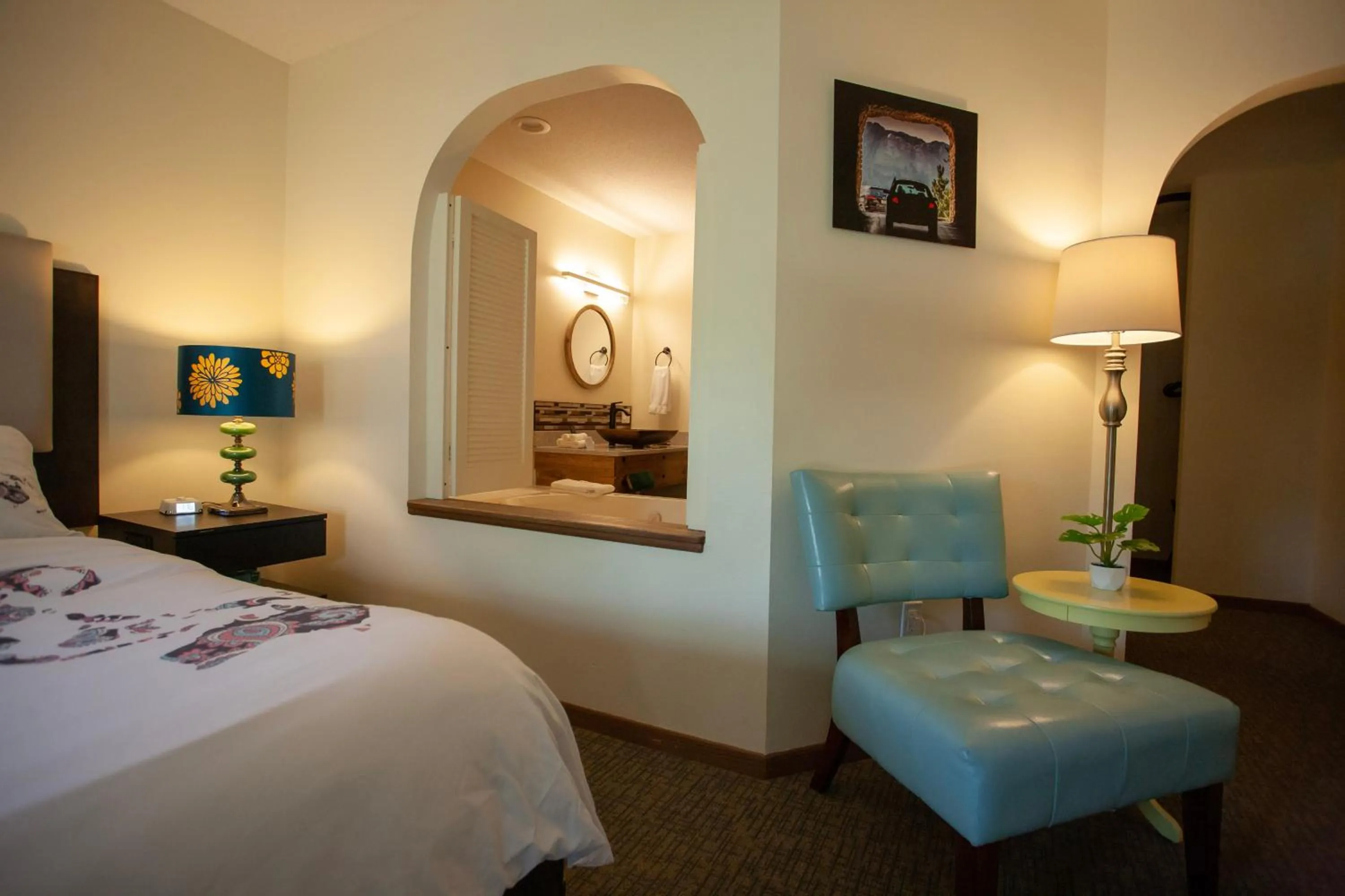 Bed in Bavarian Inn, Black Hills