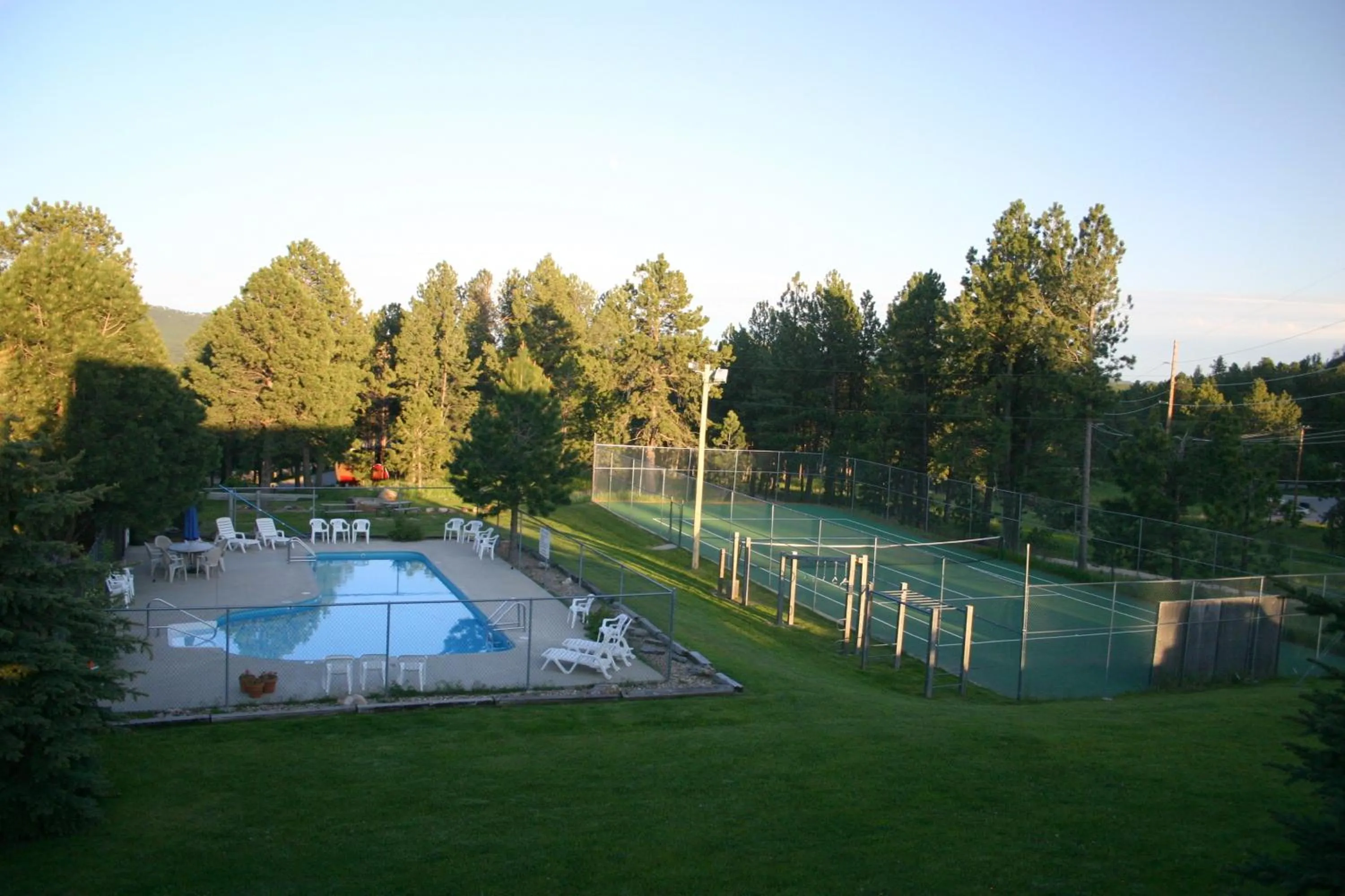 Tennis court in Bavarian Inn, Black Hills