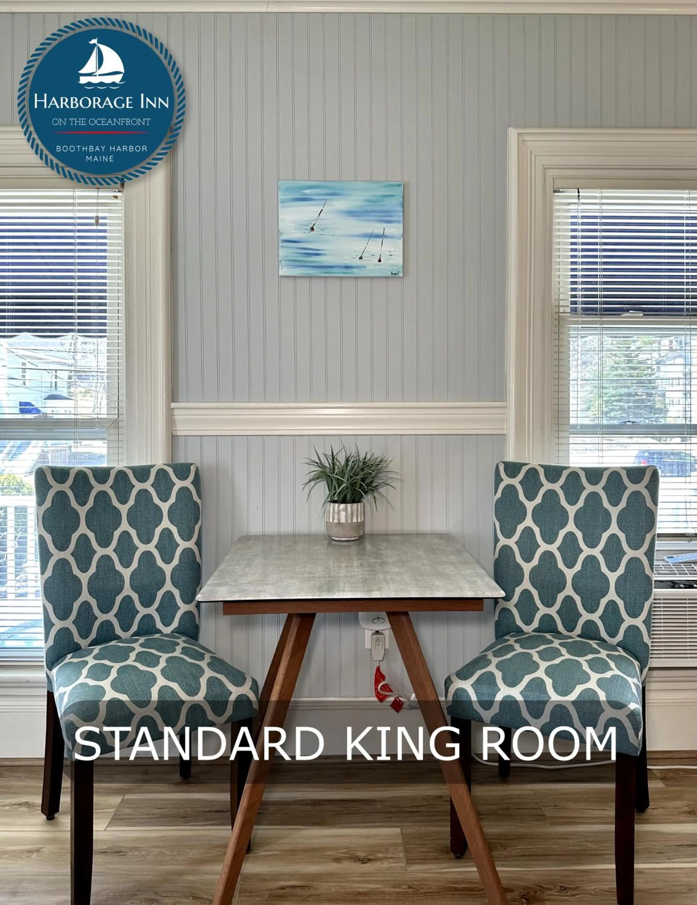 Dining area in Harborage Inn on the Oceanfront