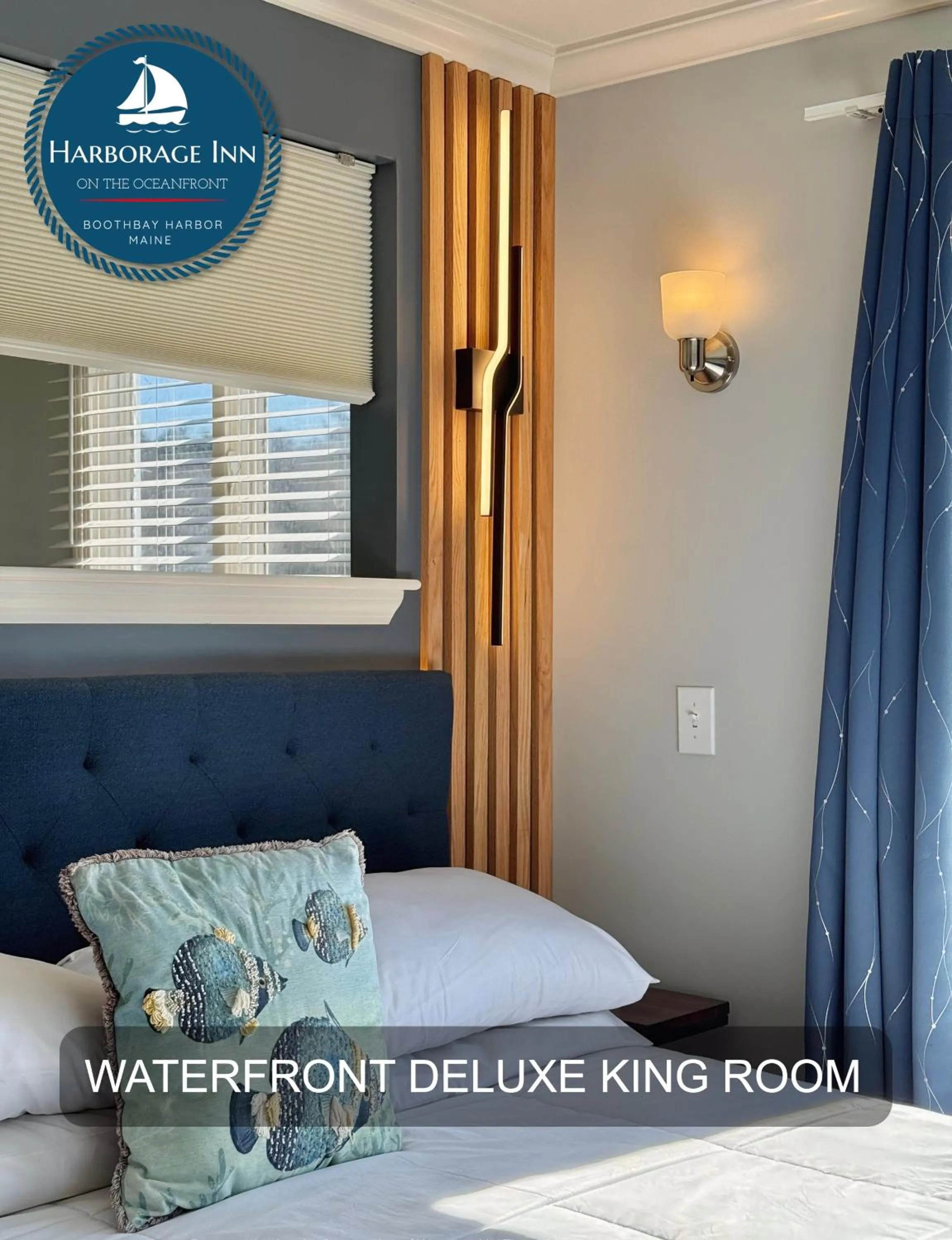 Decorative detail, Bed in Harborage Inn on the Oceanfront