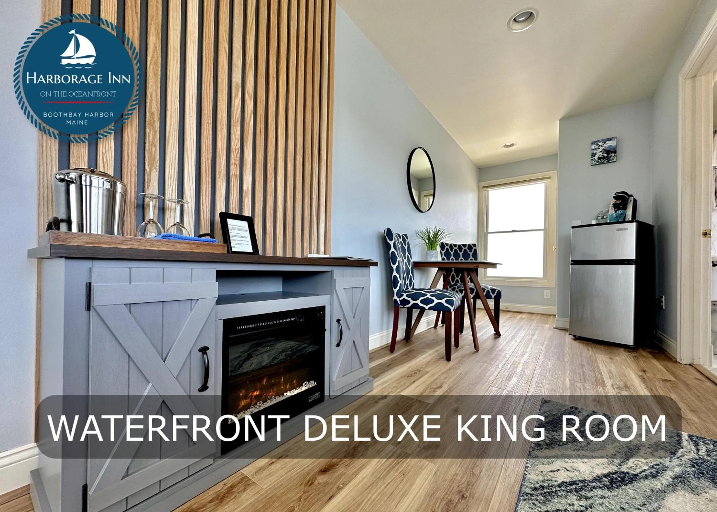 Dining area in Harborage Inn on the Oceanfront