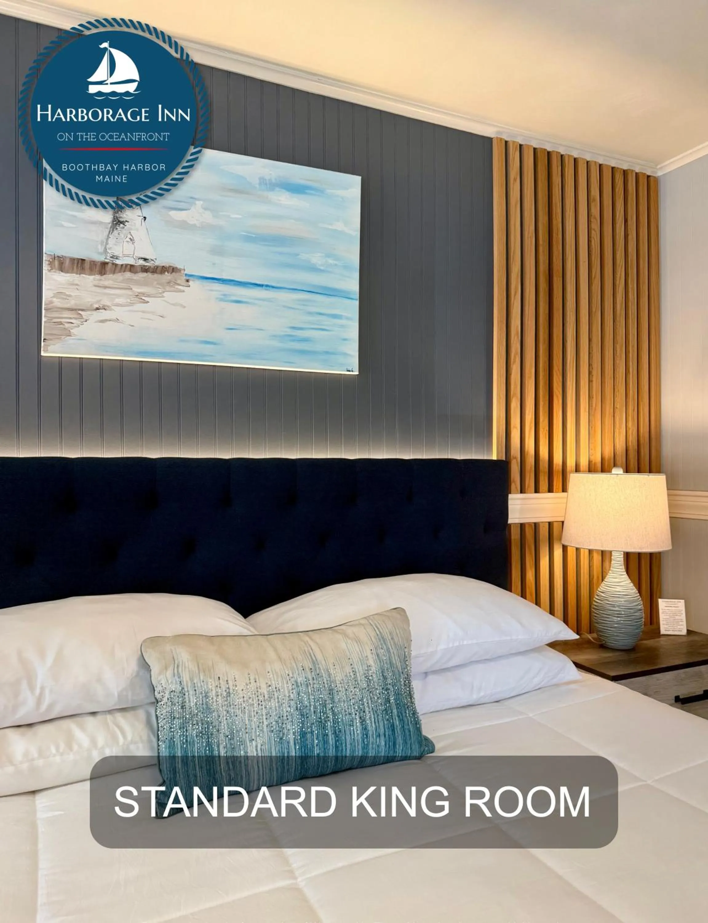 Decorative detail, Bed in Harborage Inn on the Oceanfront