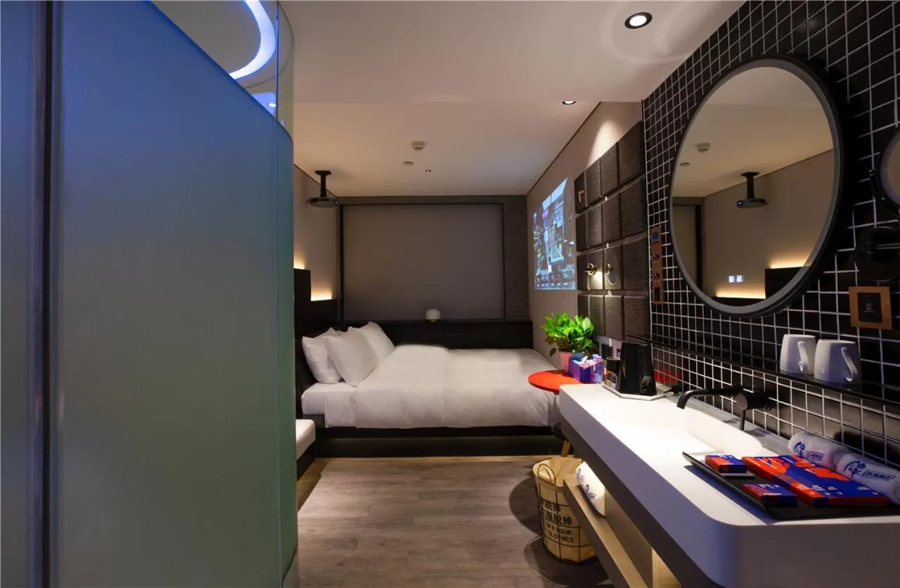 Bed in Fenk Attitude Hotel Guangzhou Railway Station