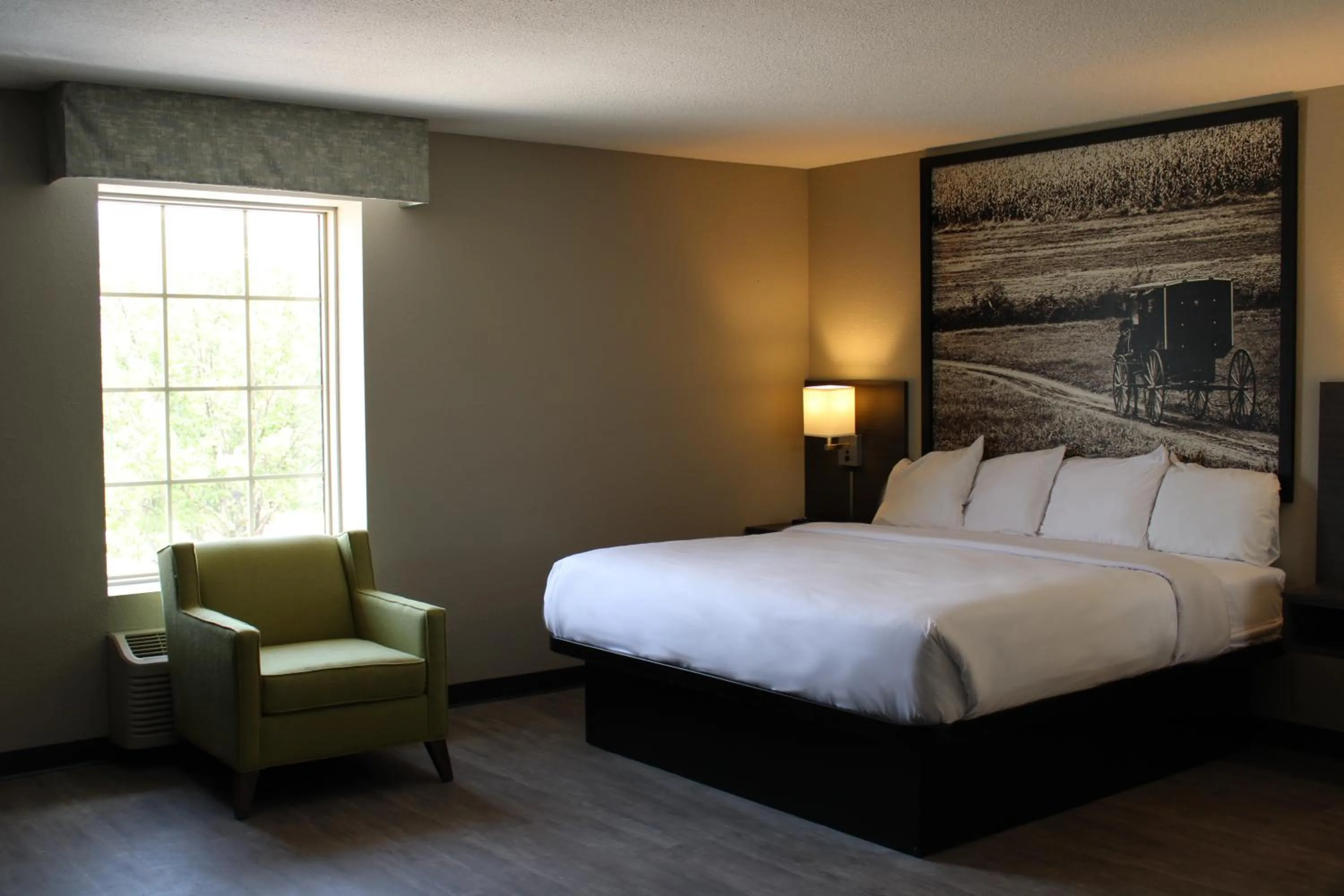 Bed in Boarders Inn and Suites by Cobblestone Lamar Missouri
