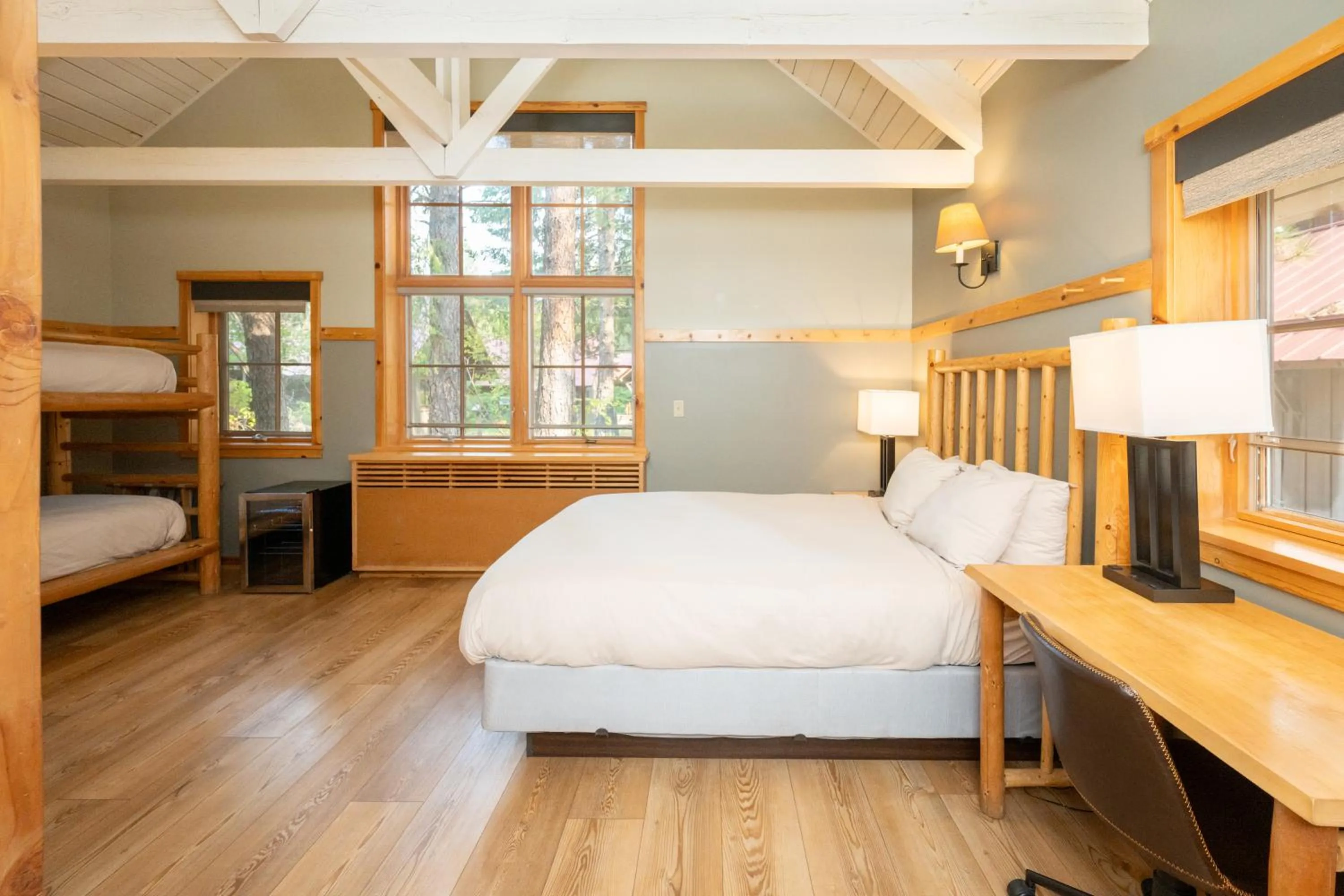 Bed in Sleeping Lady Mountain Resort