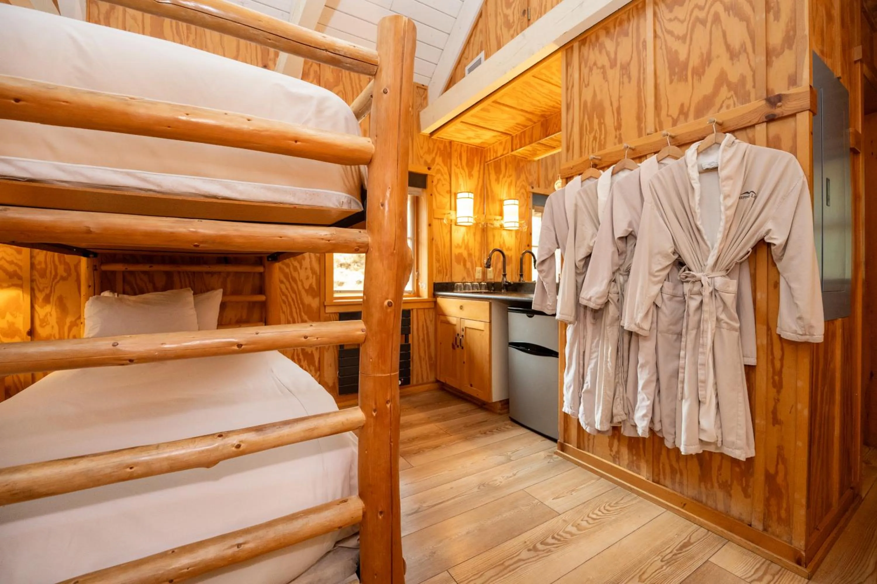 Bed in Sleeping Lady Mountain Resort