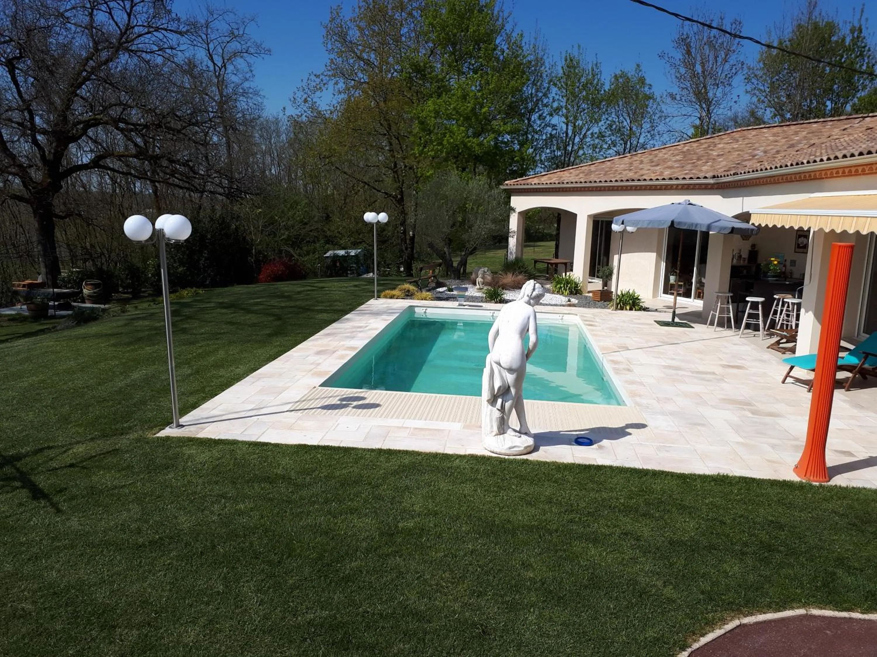 Garden view in La Chênaie