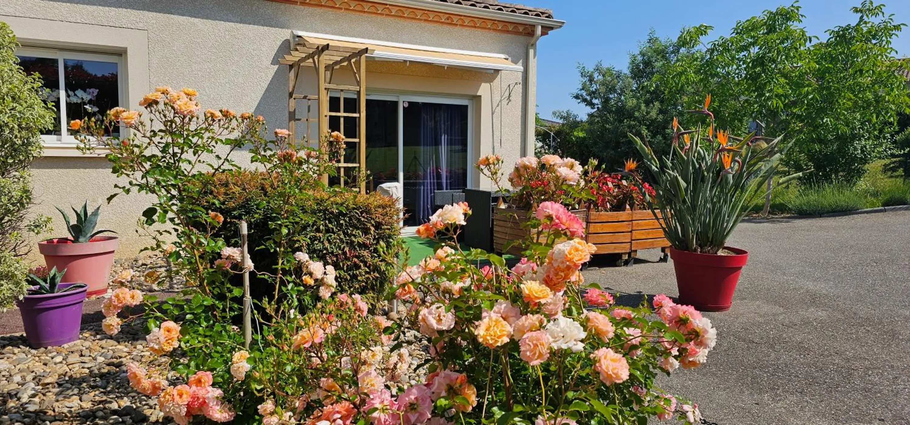 Garden view in La Chênaie