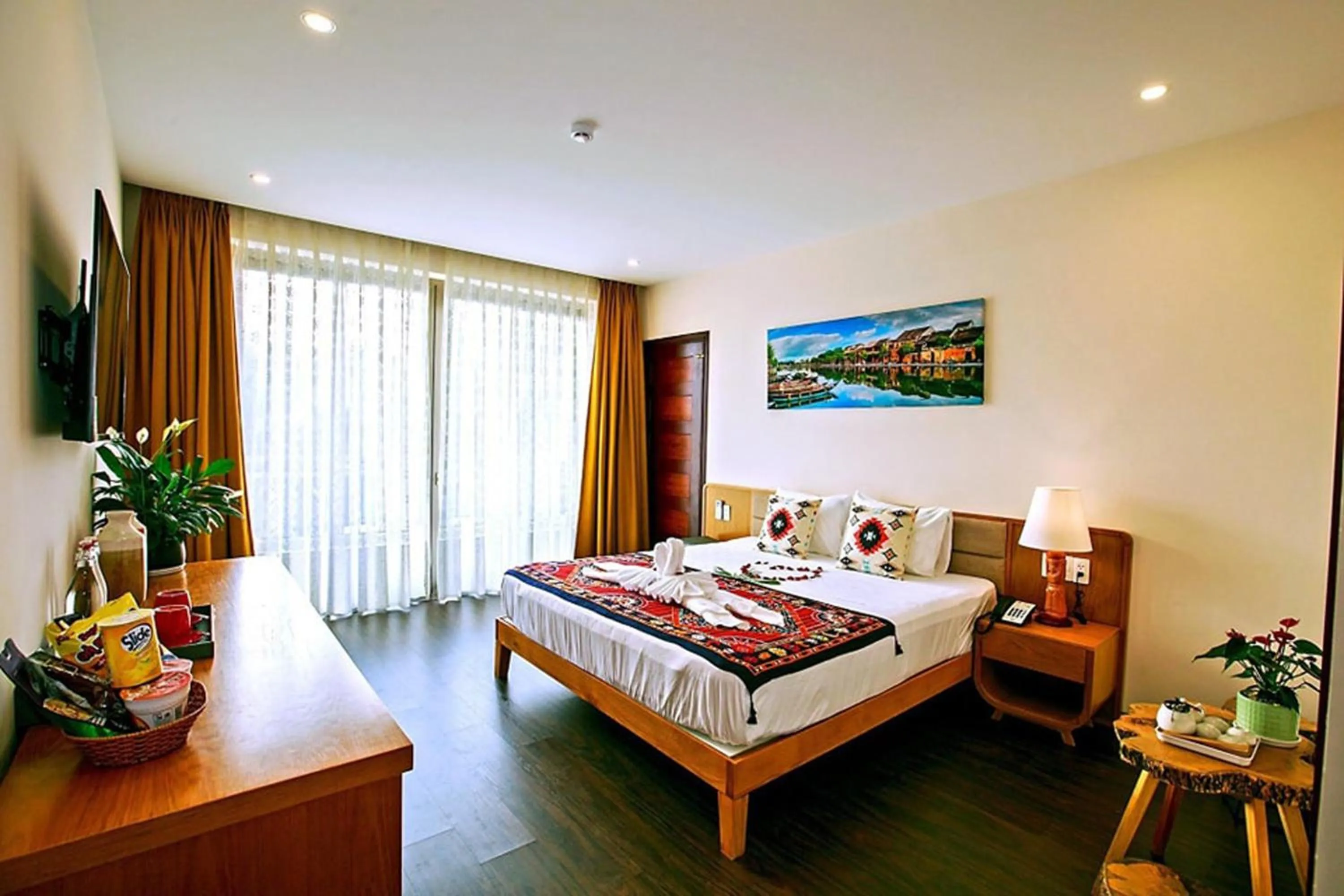 Bedroom in Silk and Sea Hotel