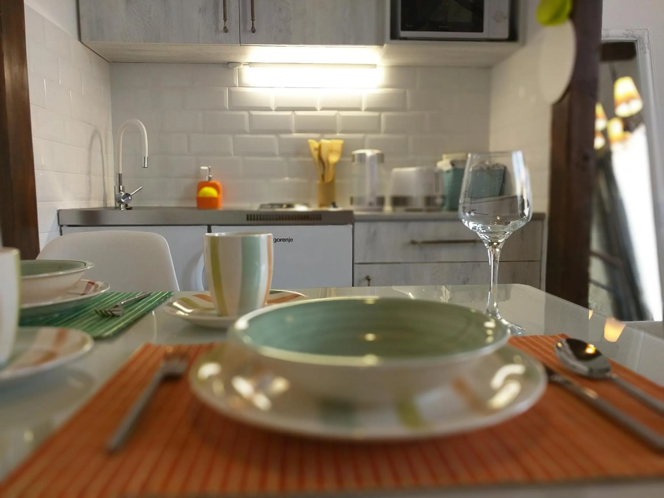 Kitchen or kitchenette in Cozy Studios on Freedom Square