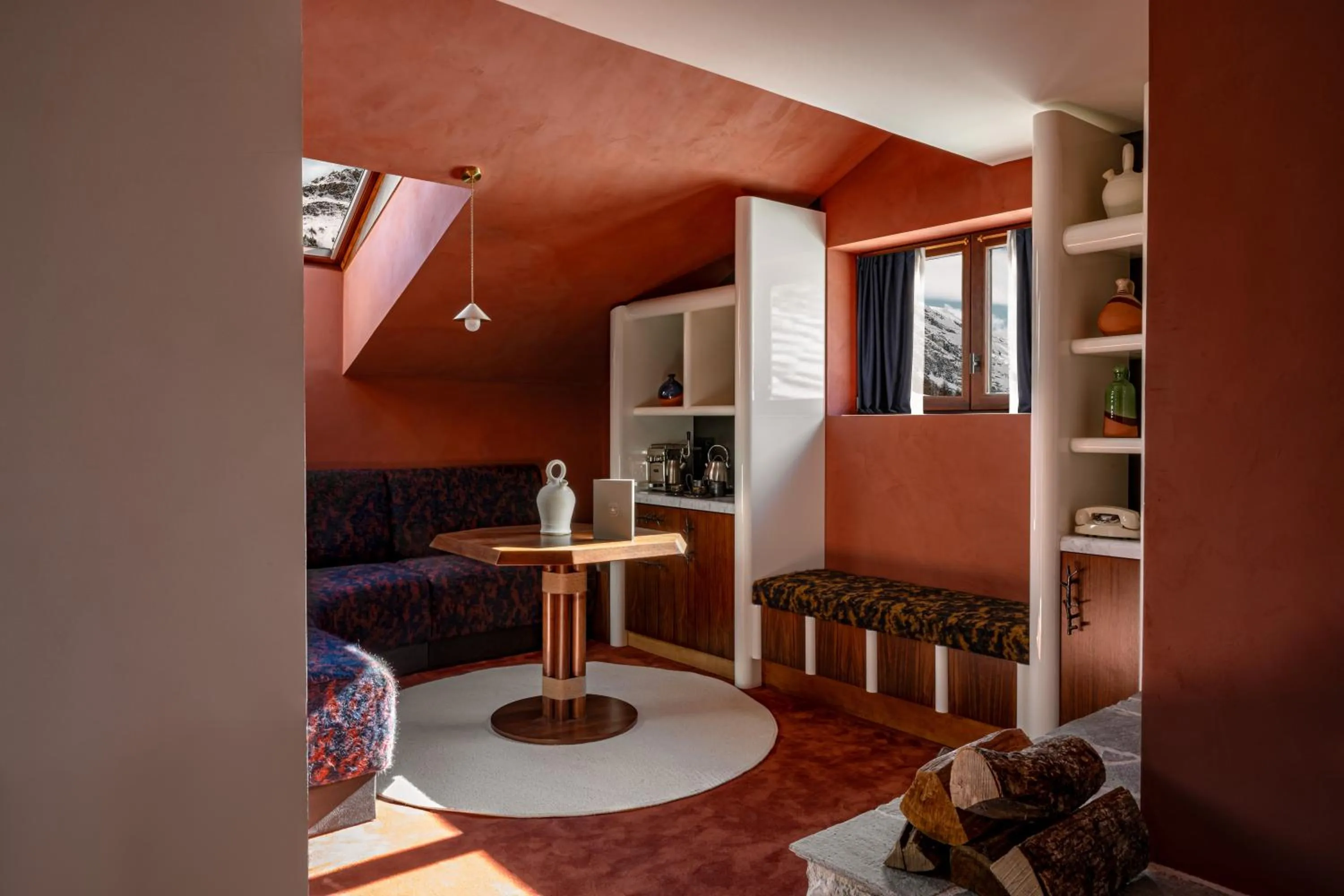 Living room in Experimental Chalet Val d'Isère