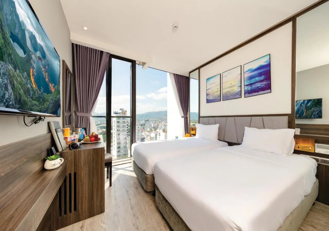 Balcony/Terrace, Bed in Ivy Hotel Nha Trang