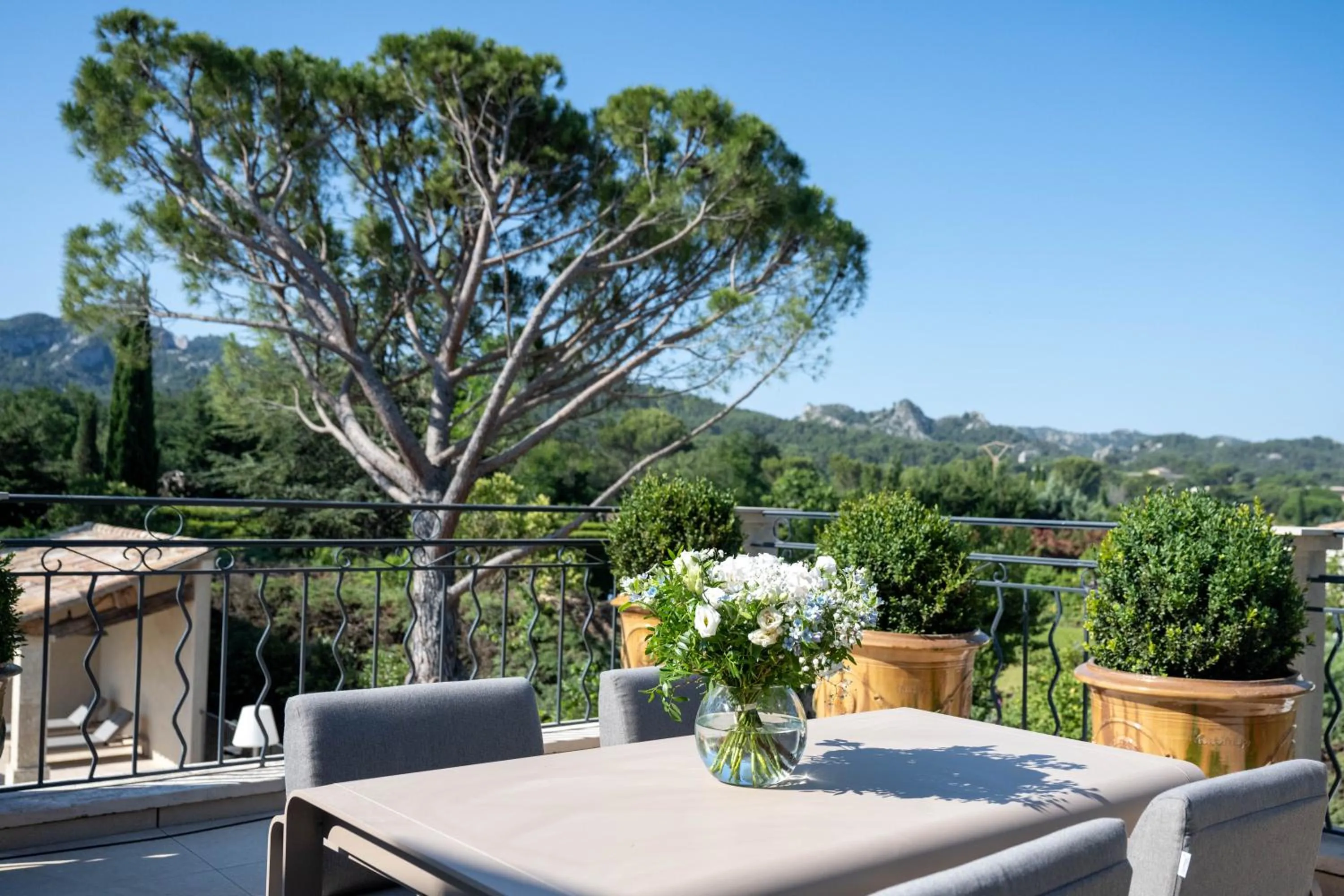 Patio in Le Vallon de Valrugues Hotel Spa & Villas