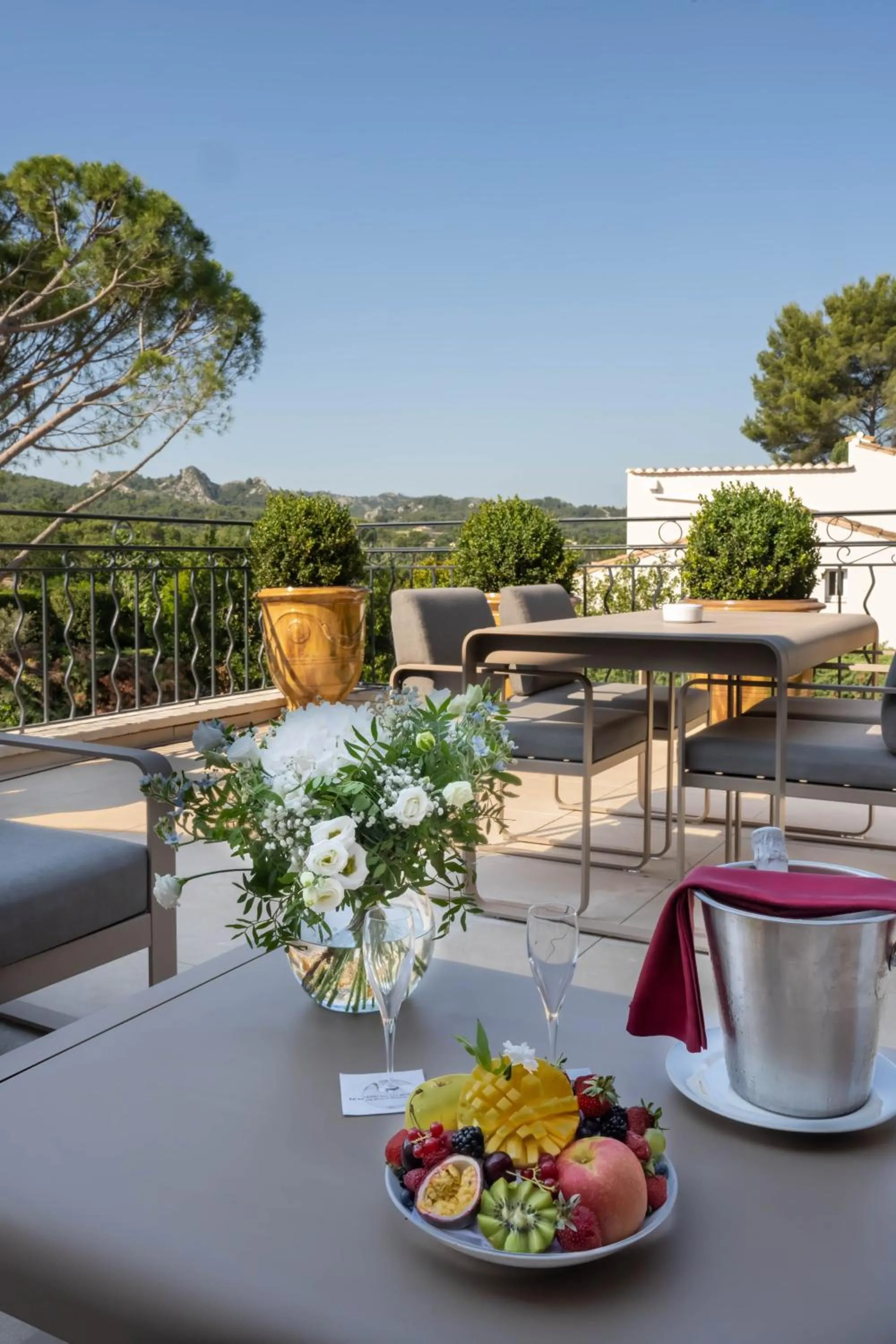 Patio in Le Vallon de Valrugues Hotel Spa & Villas