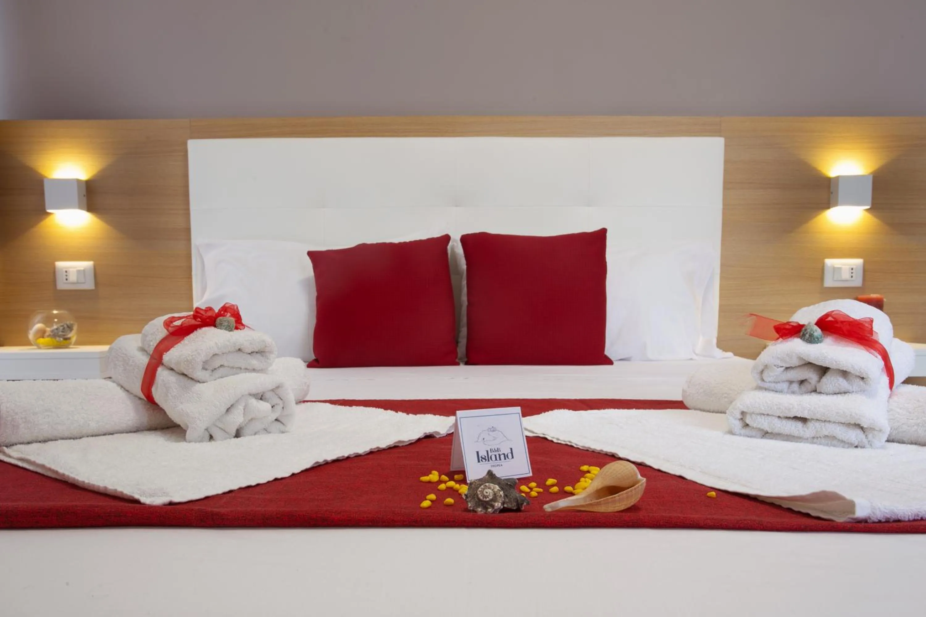Bed in B&B Island Tropea -Sea View Rooms & Suites-