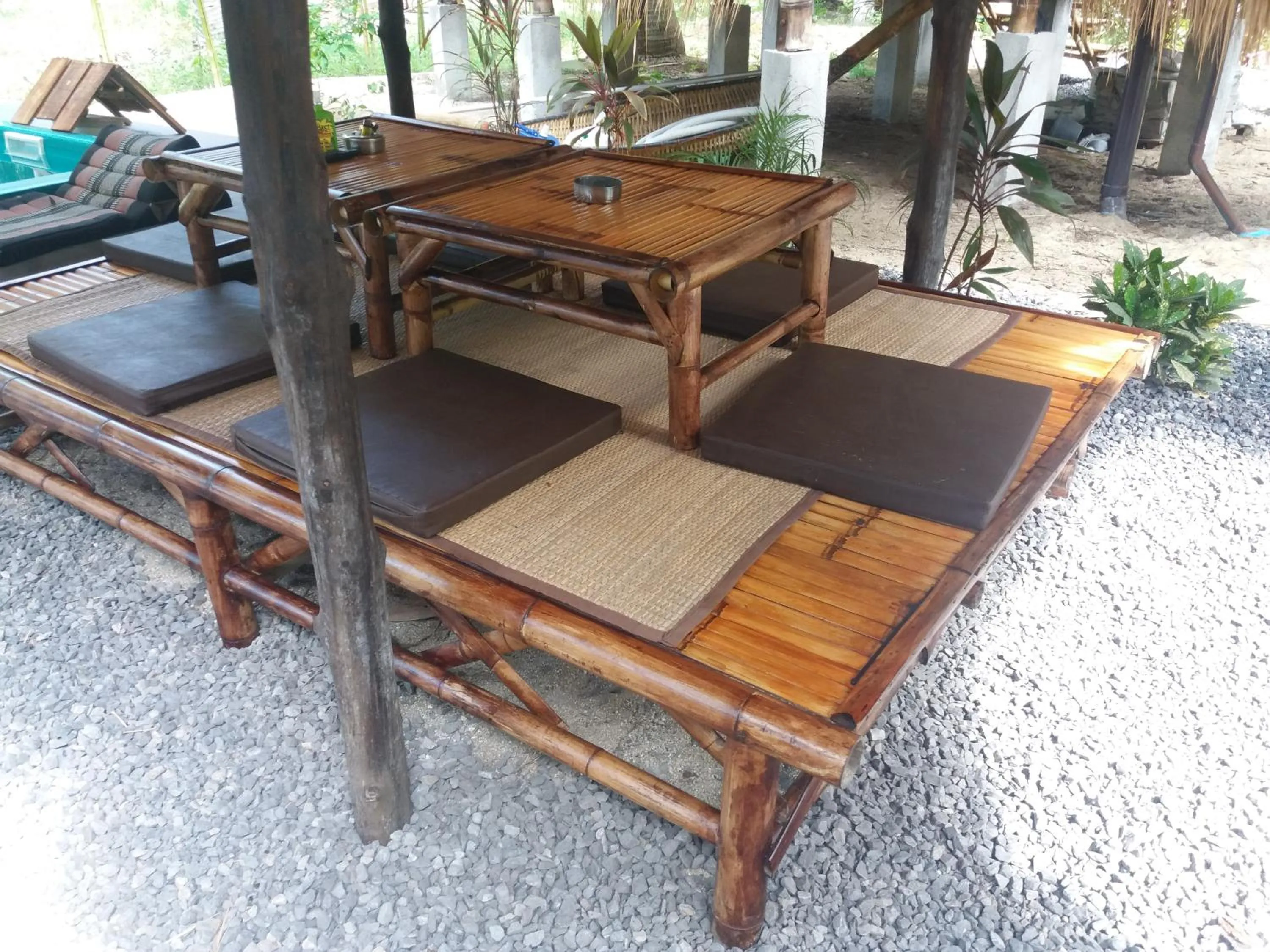 Seating area in Seacroft Bamboo Village