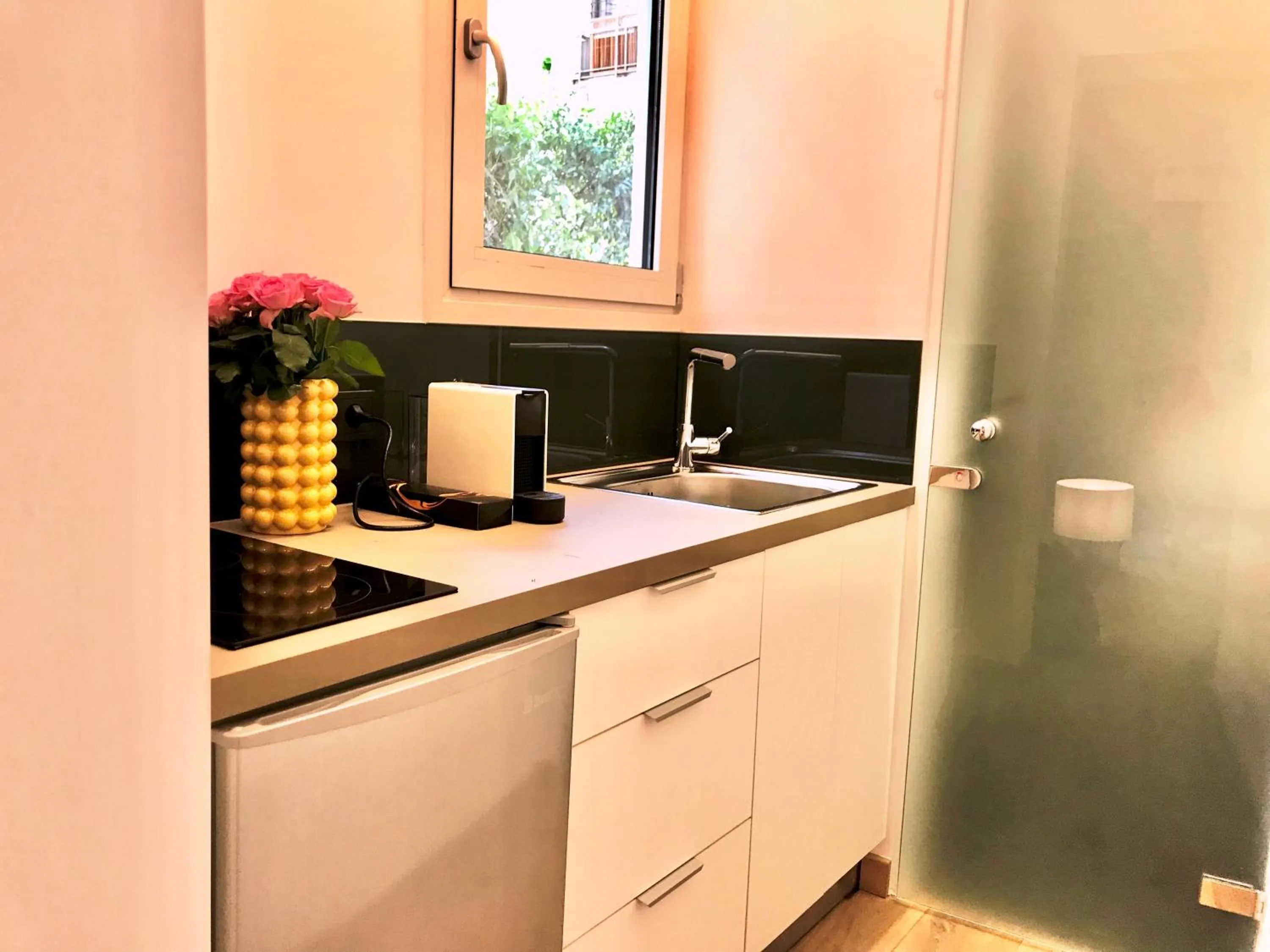 Kitchen or kitchenette in PINACOTA SUITES ATHENS