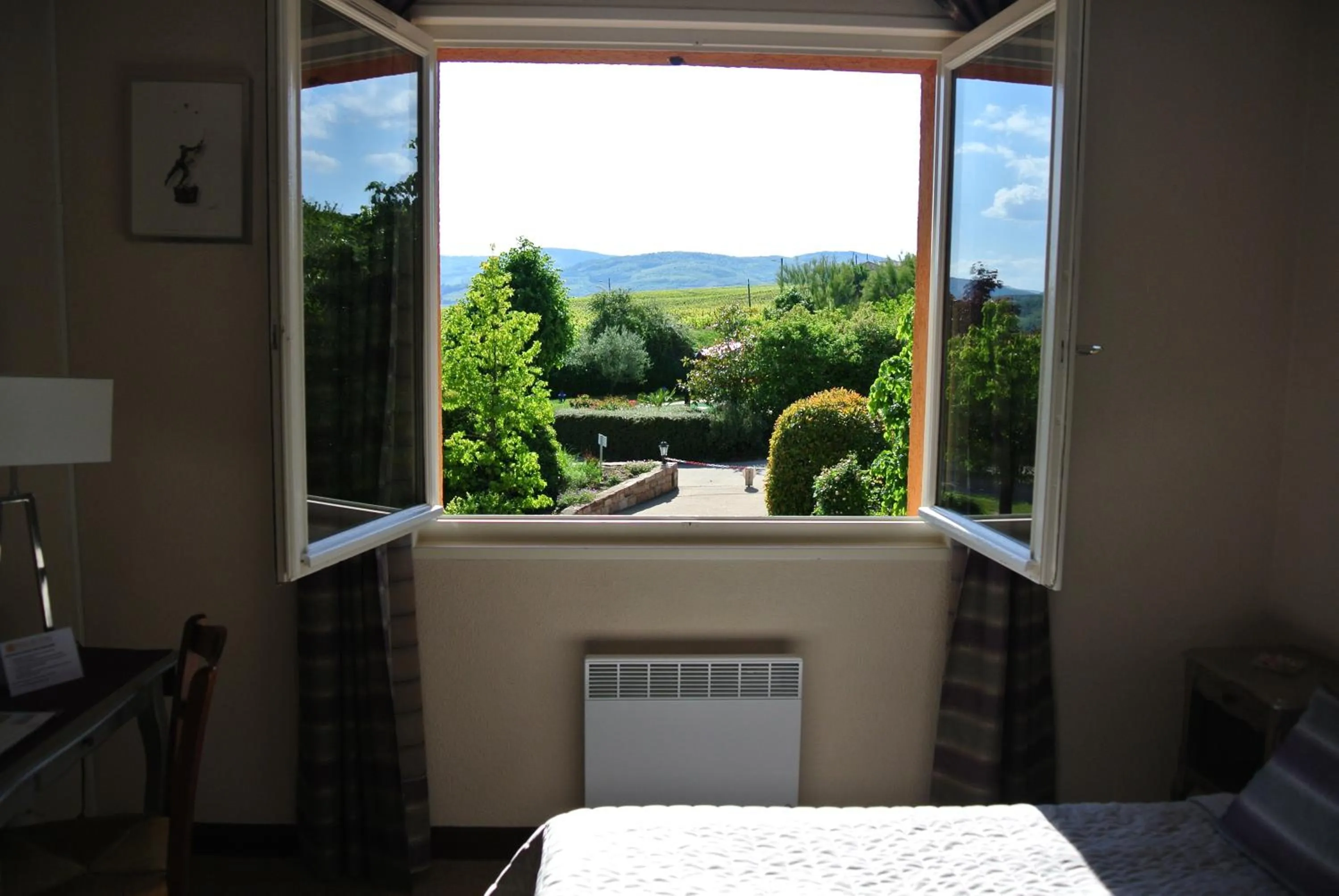 Garden view in Hôtel des Vignes - Juliénas