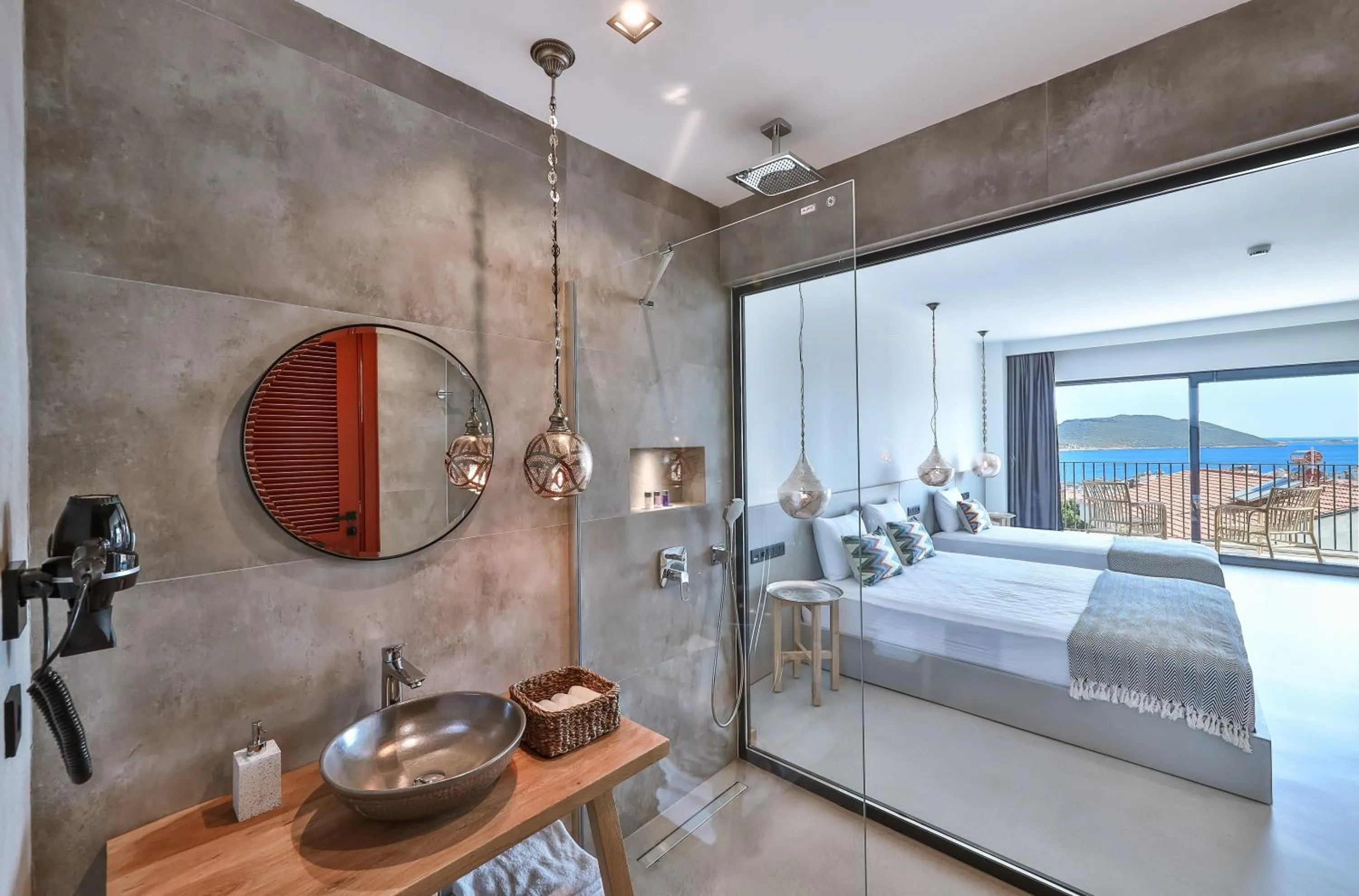 Bathroom, Bed in Carruba Boutique Hotel