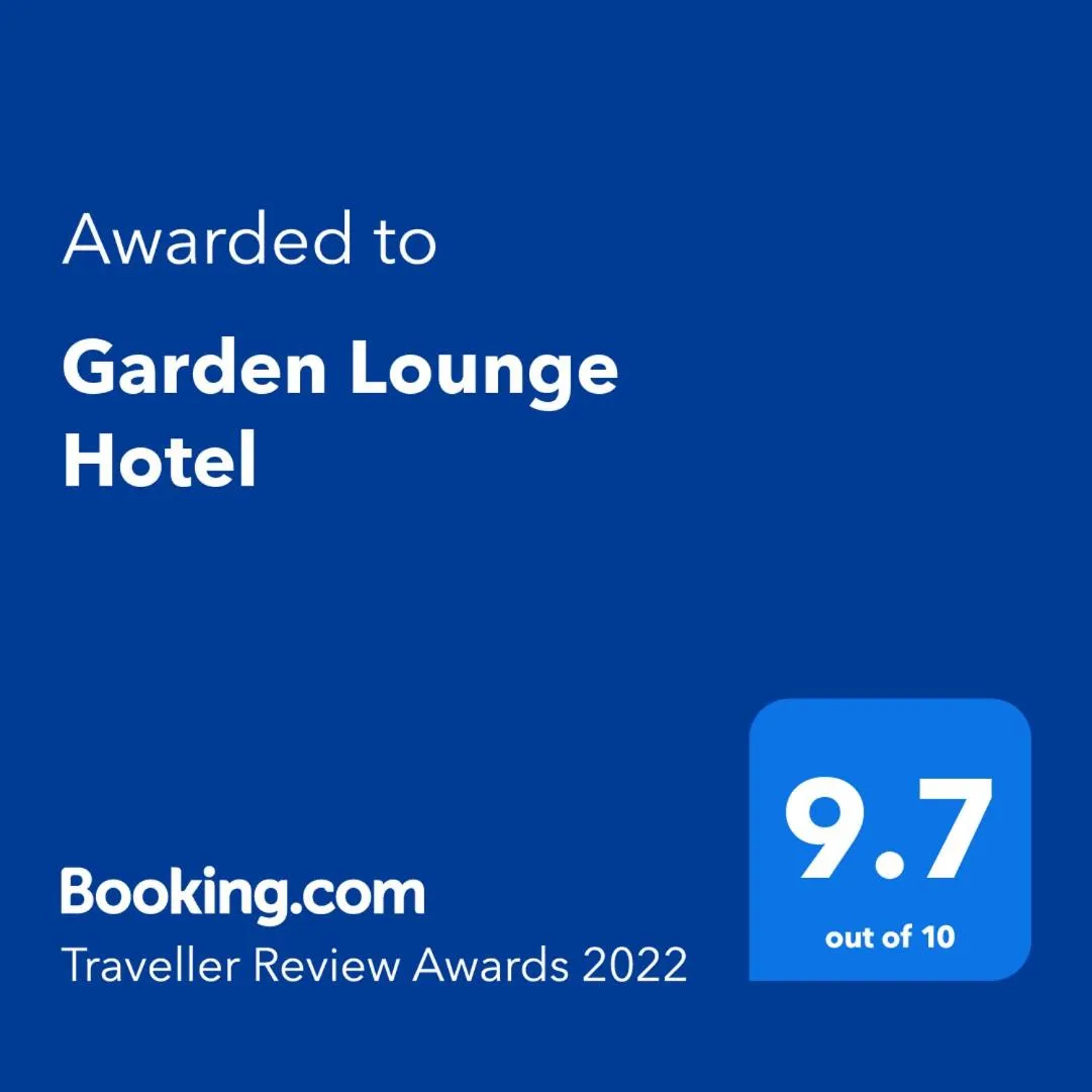 Certificate/Award in Garden Lounge Hotel