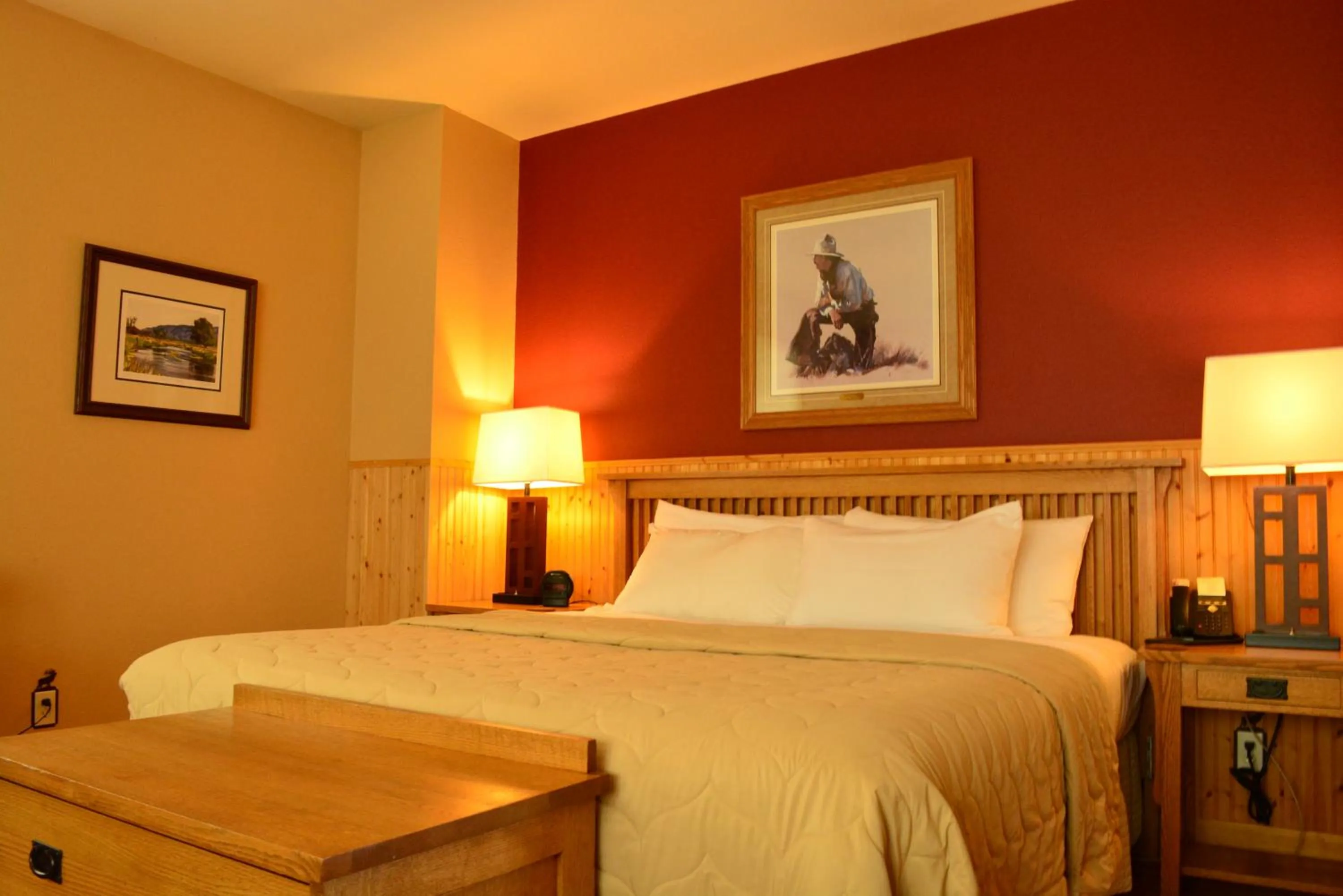 Bed in Gallatin River Lodge