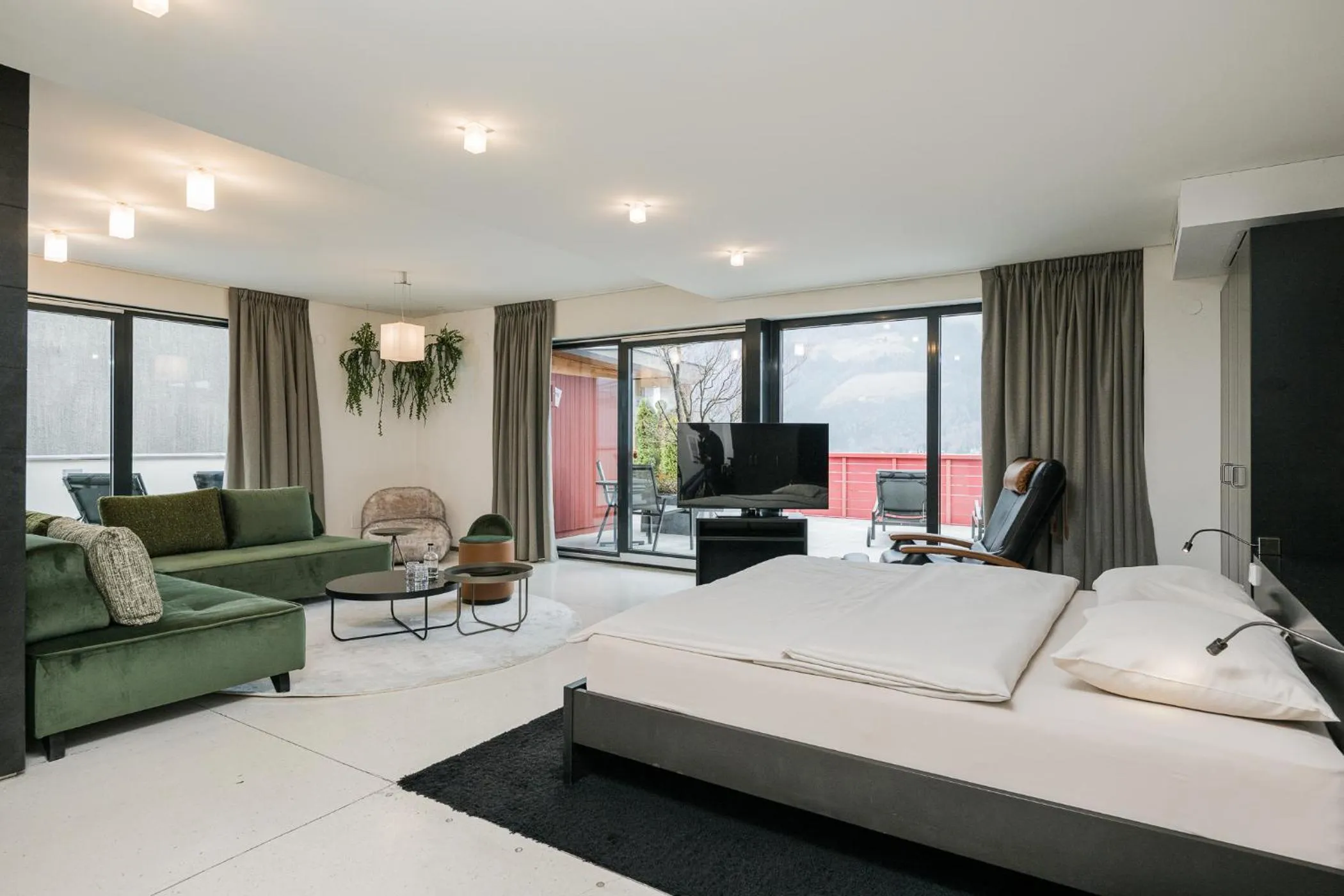 Living room, Bed in Lindenhof Pure Luxury & Spa DolceVita Resort