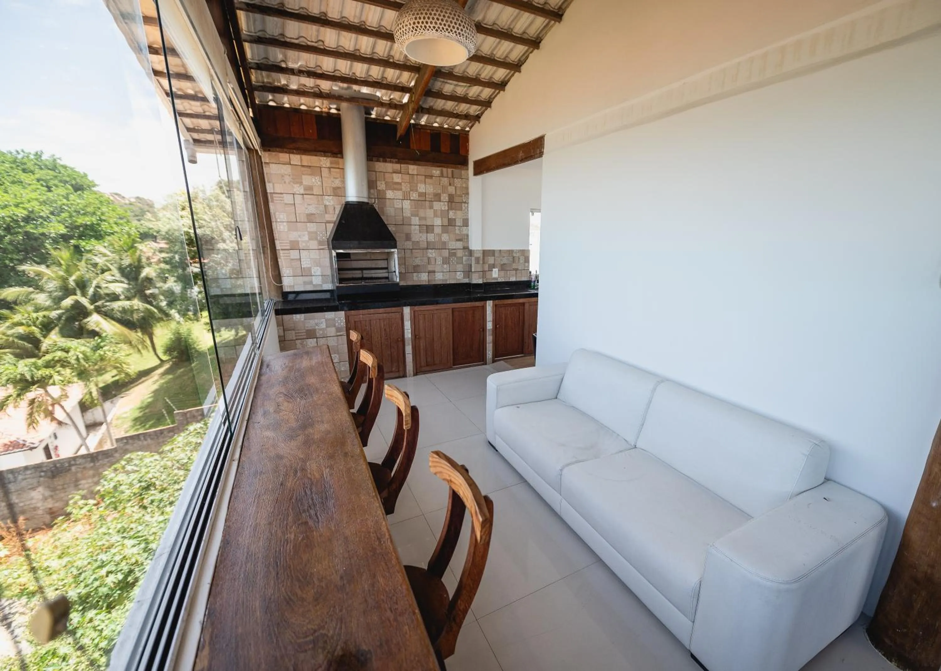 BBQ facilities in Cobertura exclusiva em ponta negra com vista para o mar